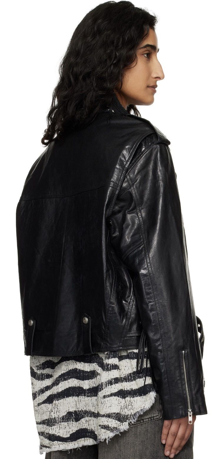 R13 R13 CREWNECK DISTRESSED LEATHER MOTO JACKET - NEW WITH TAGS Size M / US 6-8 / IT 42-44 - 11 Thumbnail