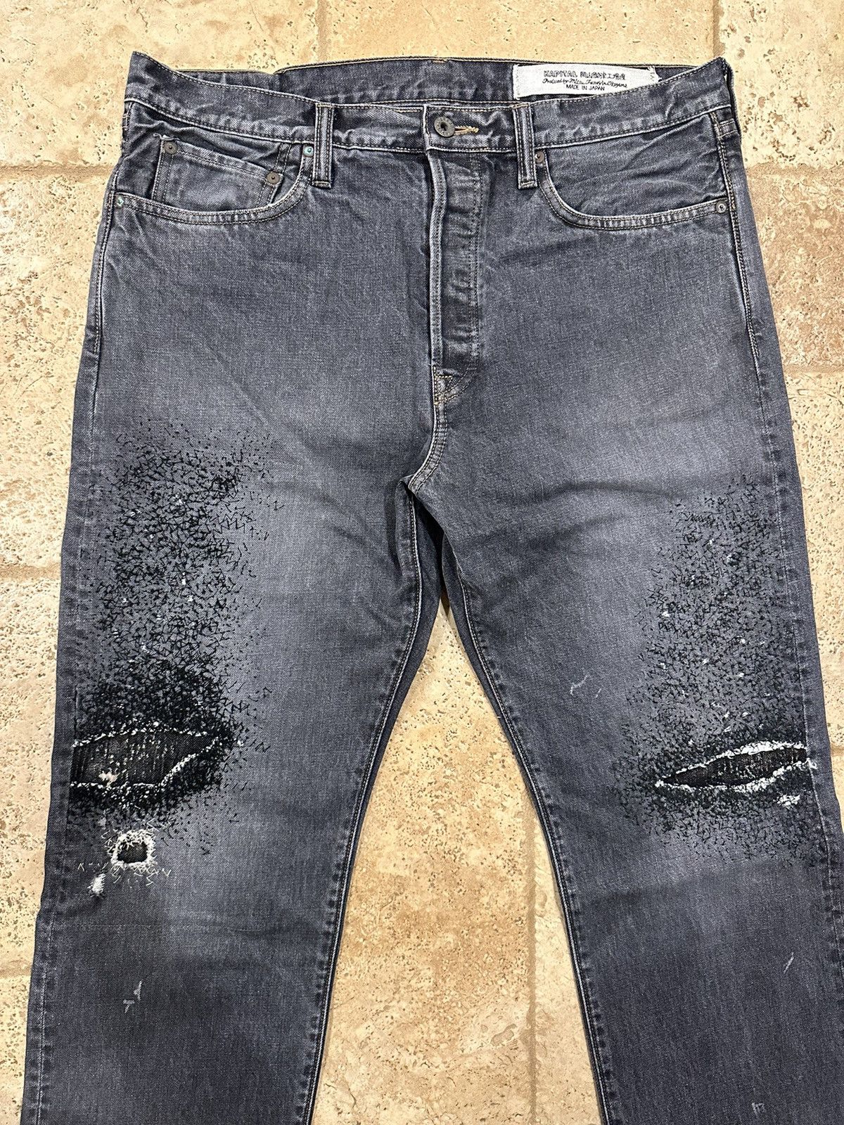 Kapital Kapital 14oz 5P Monkey Cisco Black Wash Denim 3 Year Fade Size US 36 / EU 52 - 2 Thumbnail