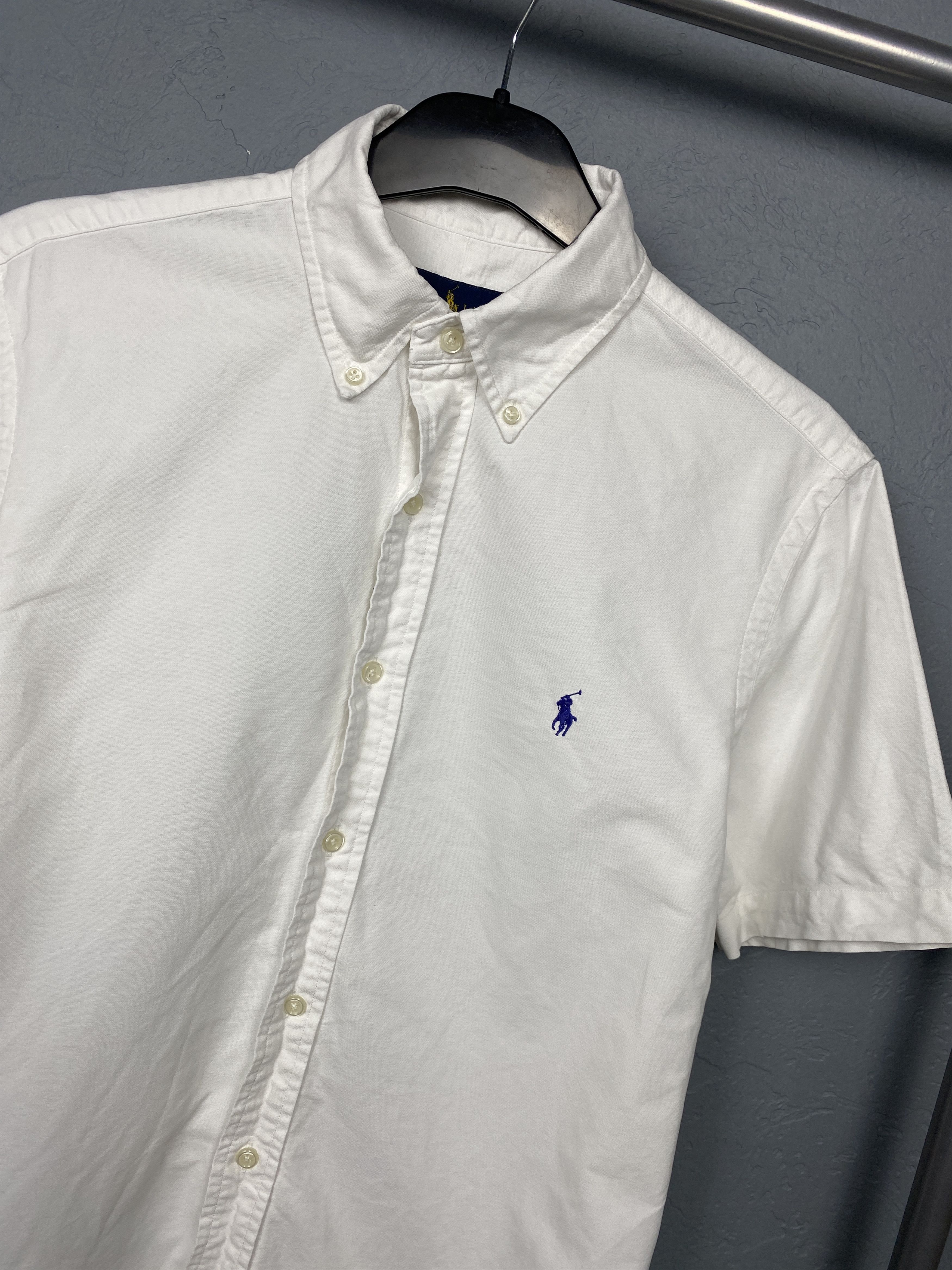 Polo Ralph Lauren Polo Ralph Lauren Vintage Mens White Short Sleeve Shirt Size US S / EU 44-46 / 1 - 2 Thumbnail