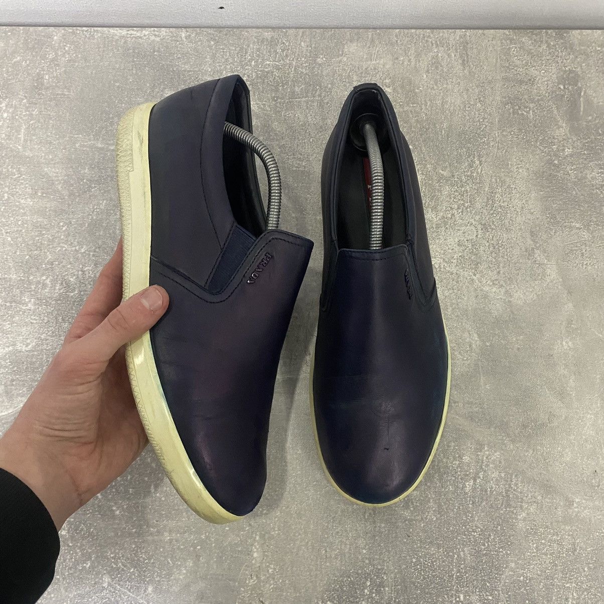 Prada Vintage Prada Shoes Leather Sneakers Slip-on Size US 8 / EU 41 - 1 Thumbnail