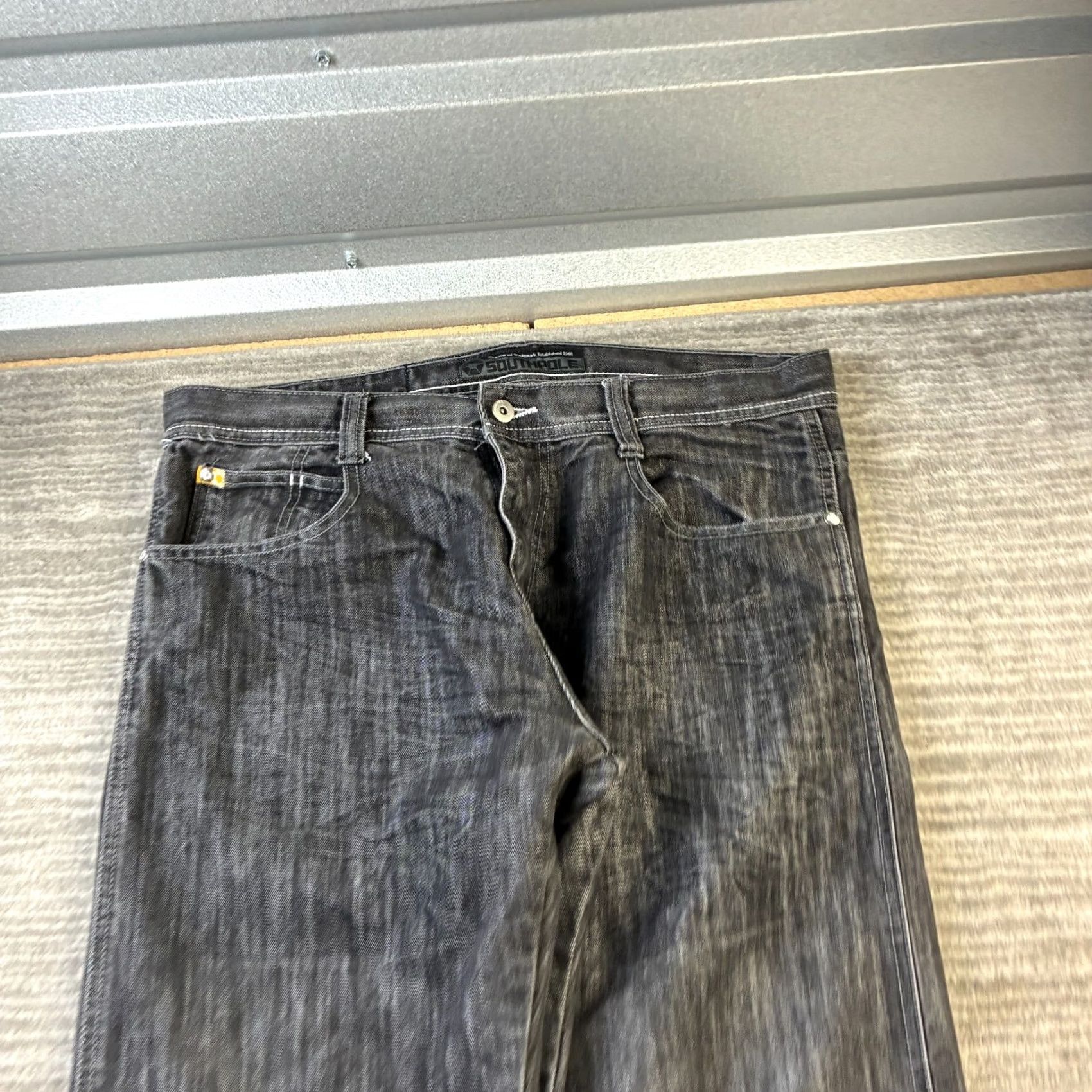 Southpole VINTAGE Southpole Jeans Mens 38 Black Denim Pants Y2K Baggy Yellow Tab Size US 38 / EU 54 - 3 Thumbnail
