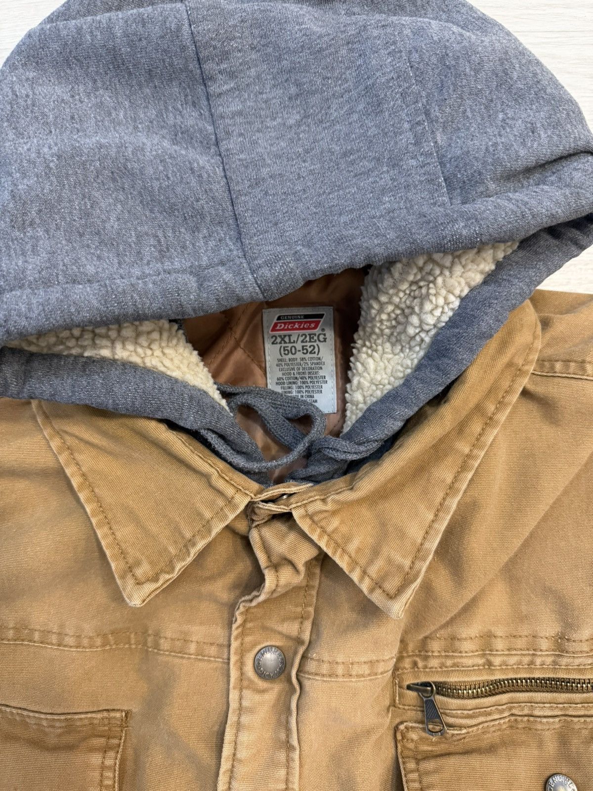 Dickies Dickies Quilt Lined Zip & Snap Hooded Work Jacket Size US XXL / EU 58 / 5 - 5 Thumbnail