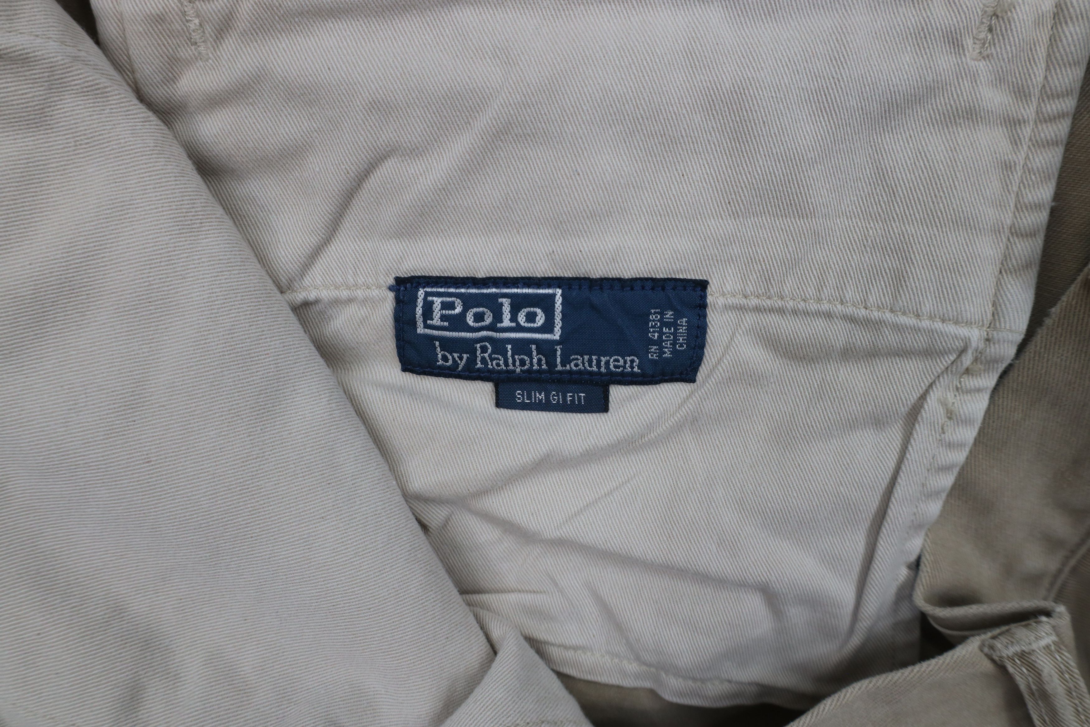 Ralph Lauren × Vintage Vintage 90s Ralph Lauren Fit Distressed Wide Leg Chino Pants Size US 40 / EU 56 - 9 Thumbnail