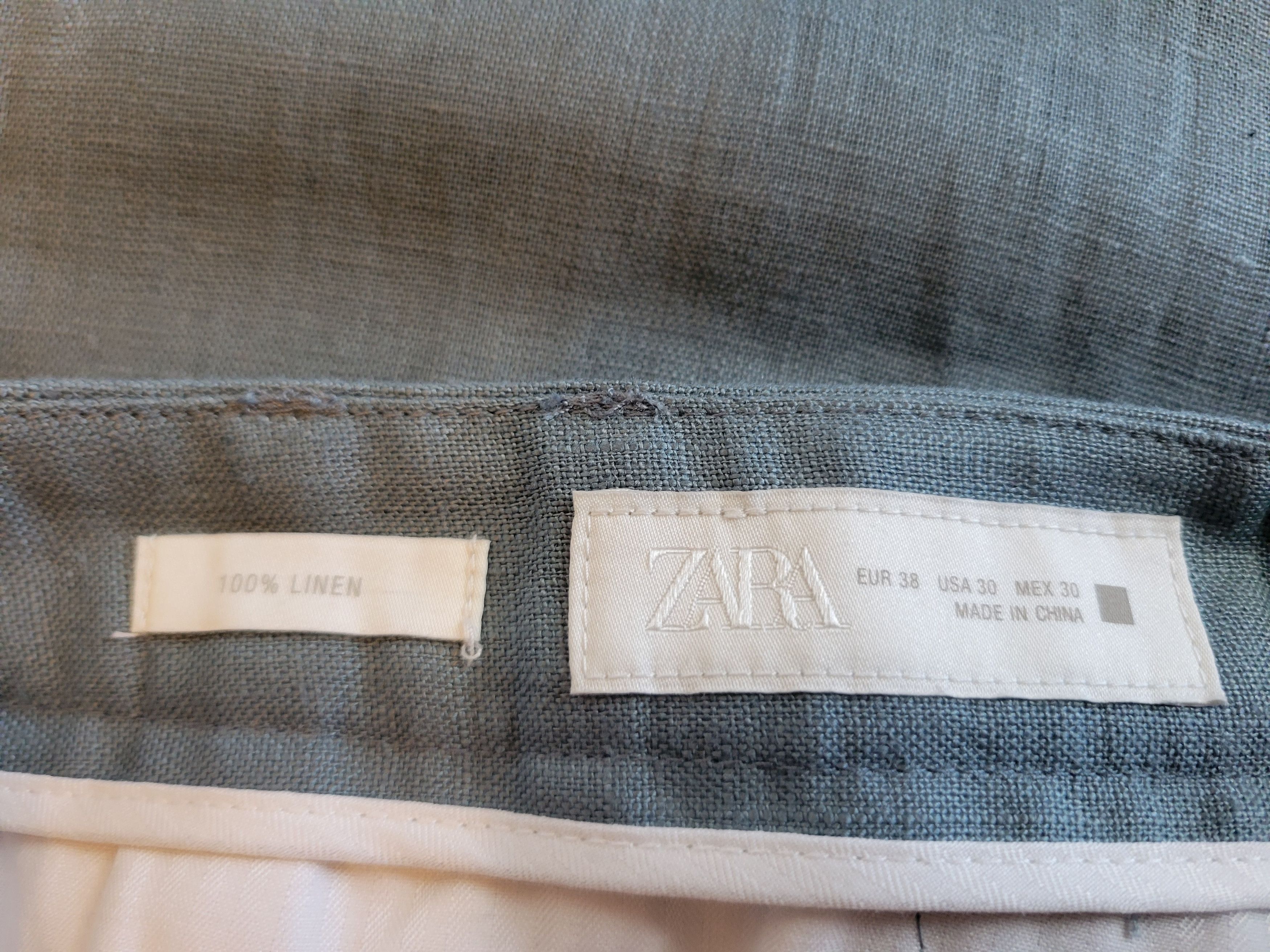 Zara 100% Linen Trousers Size US 30 / EU 46 - 4 Thumbnail