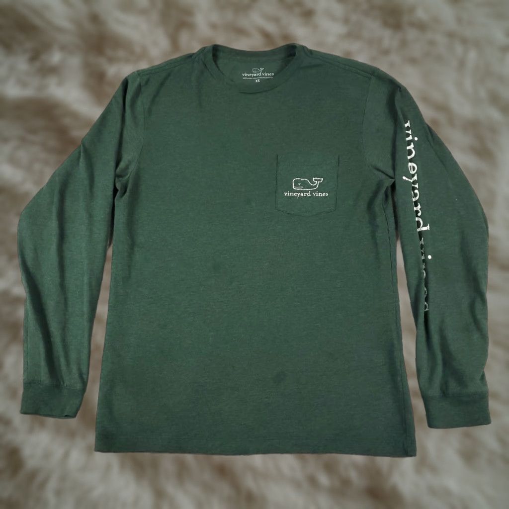 Vineyard Vines Vineyard Vines T Shirt XS Green Casual Long Sleeve *STAINED* Mens Size US XS / EU 42 / 0 - 1 Thumbnail