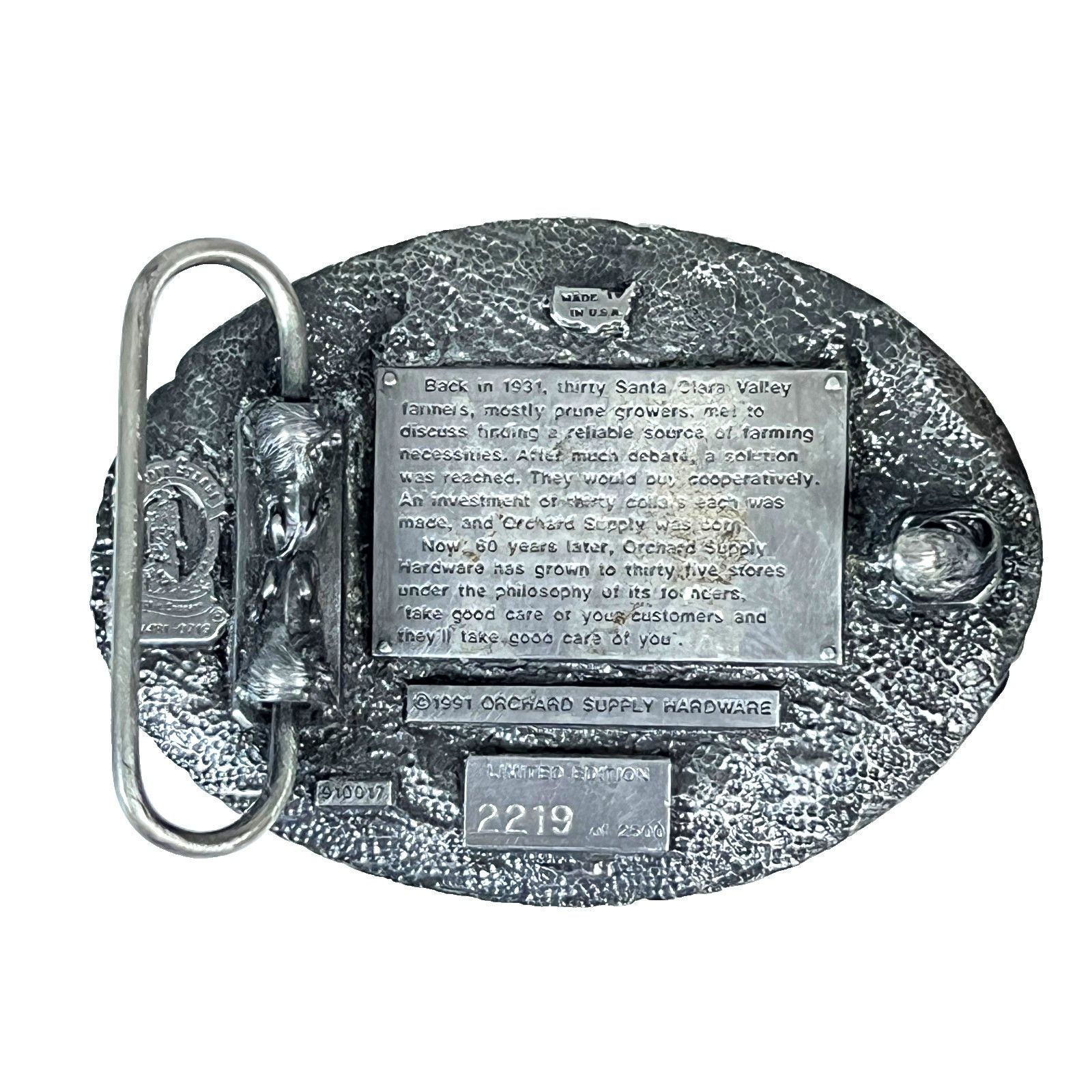 Other OSH 60 Years 1991 Vtg Belt Buckle Orchard Supply Hardware Lt Size ONE SIZE - 4 Thumbnail
