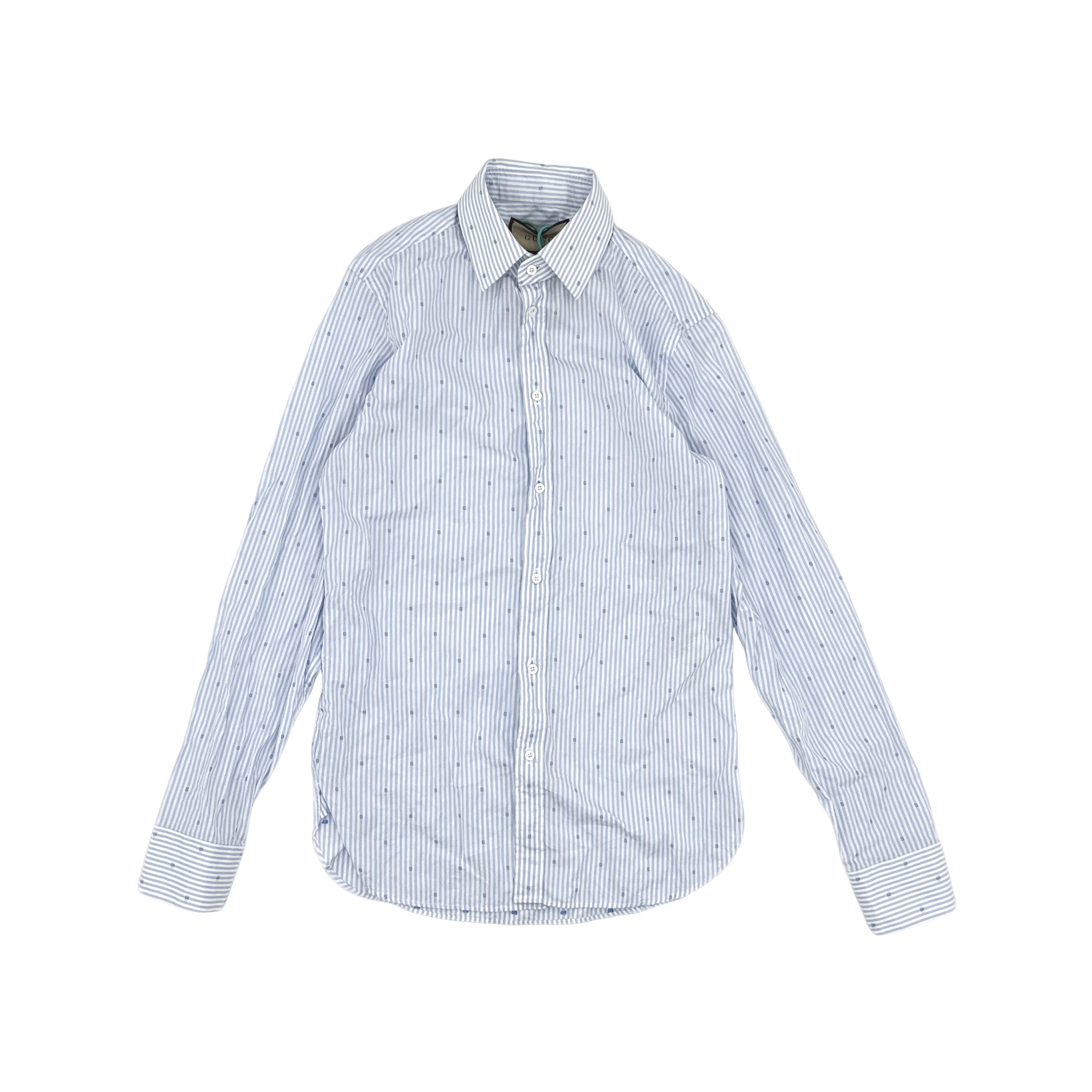 Gucci Gucci Striped Square G Fil-Coupe Shirt US S Size US S / EU 44-46 / 1 - 1 Thumbnail