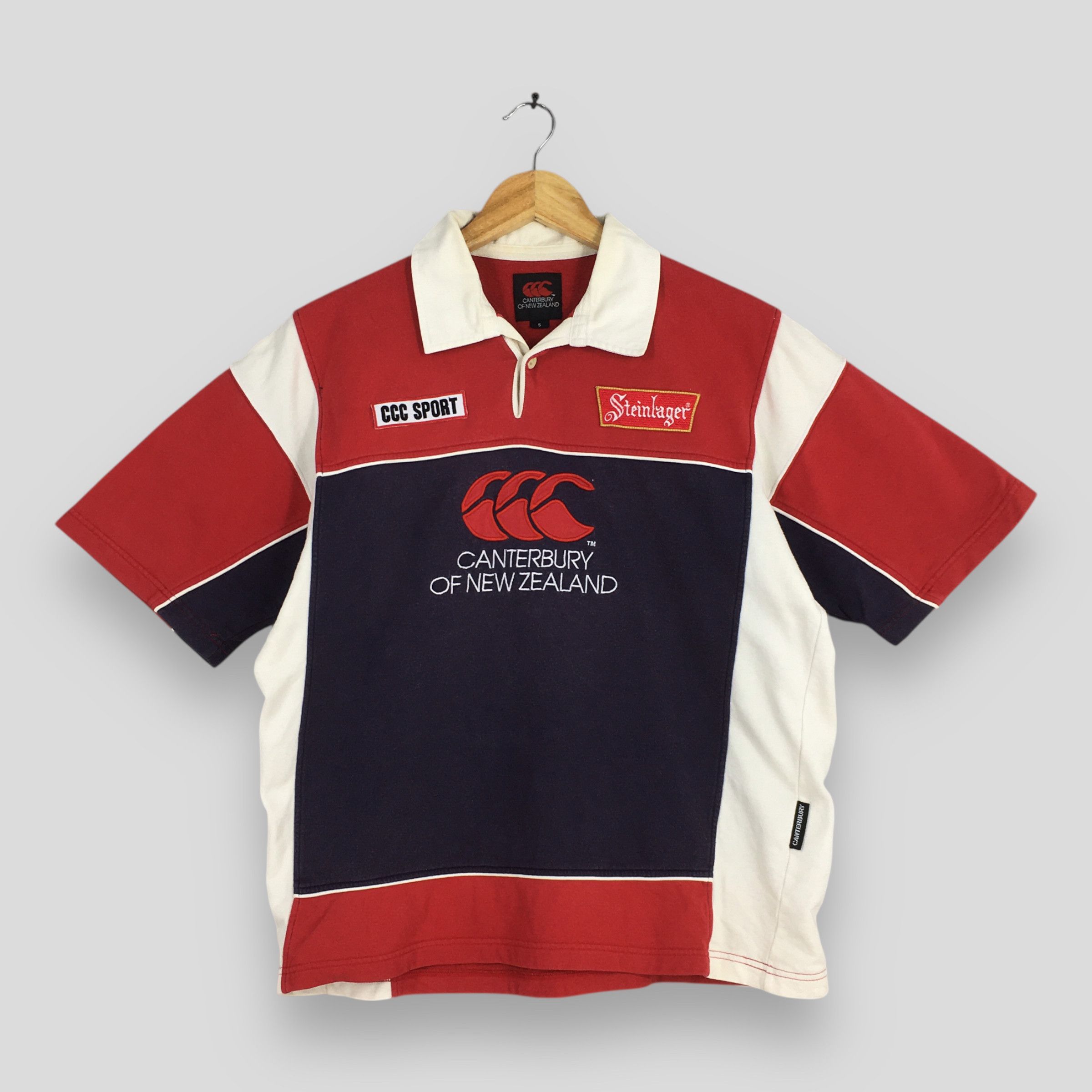 Canterbury of New Zealand Vintage Canterbury New Zealand Steinlager Rugby Shirt Small Size US S / EU 44-46 / 1 - 1 Thumbnail