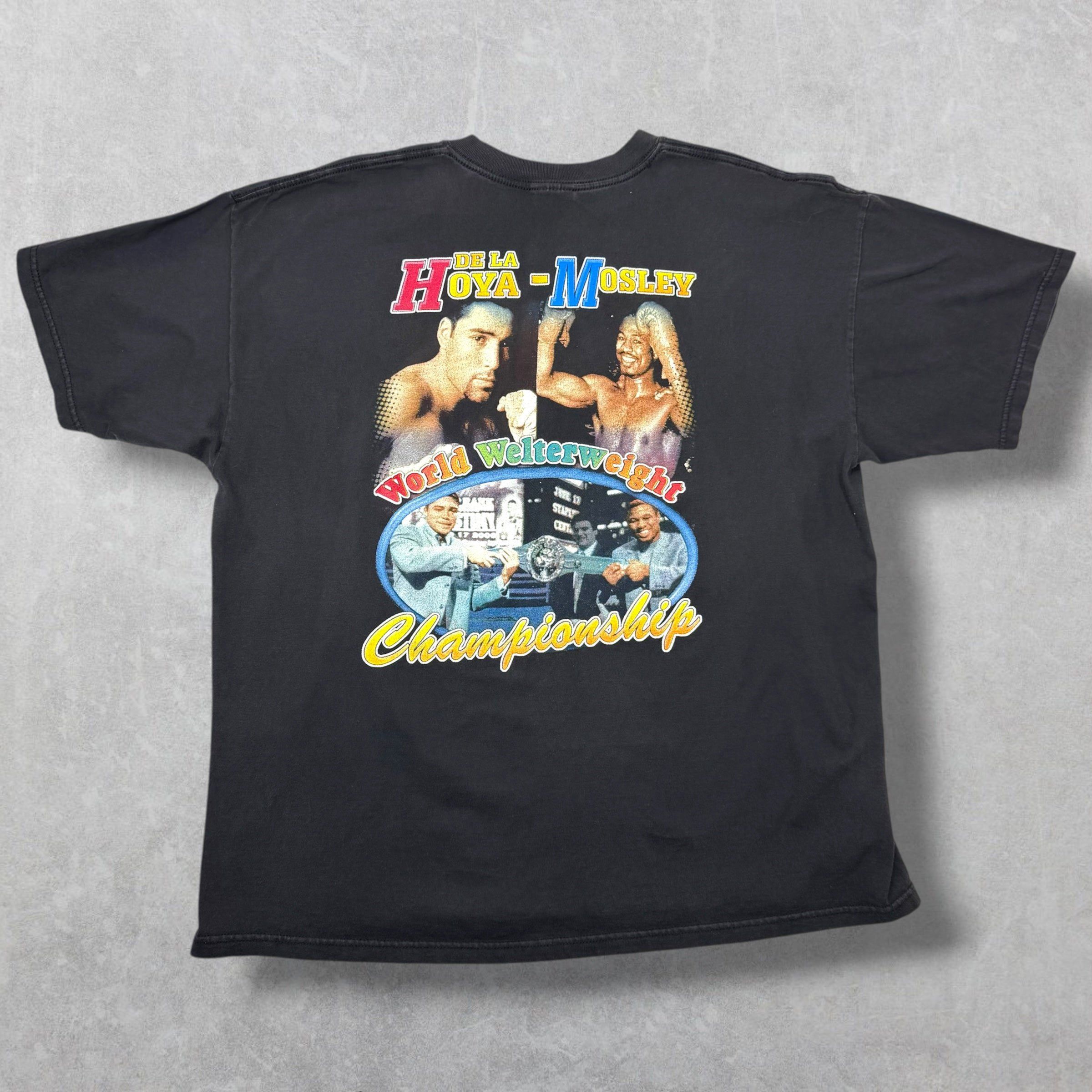 Vintage Vintage Oscar De La Hoya vs Mosley Rap Tee XL Size US XL / EU 56 / 4 - 2 Thumbnail