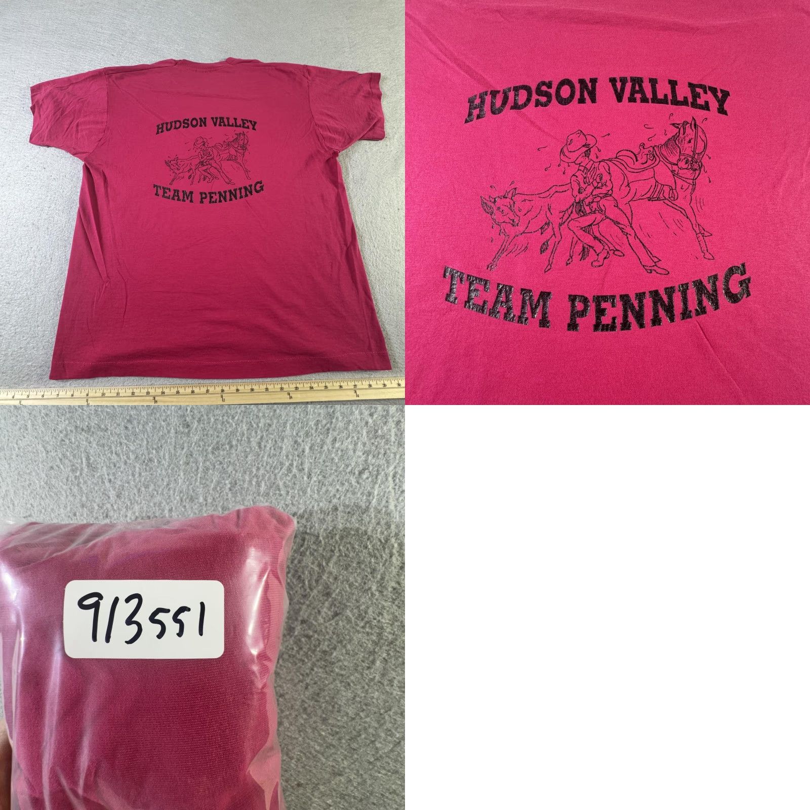 Vintage VINTAGE Screen Stars Best Shirt Mens XL Red Hudson Valley Team Penning Western Rodeo 90s Men Size US XL / EU 56 / 4 - 9 Thumbnail