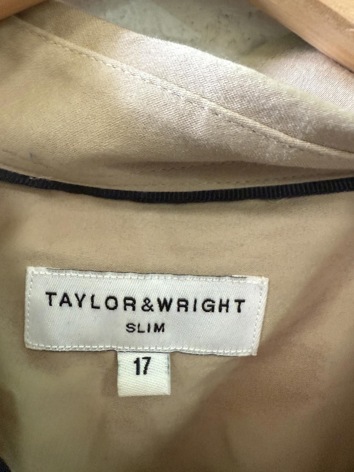 Designer Taylor & Wright Slim Fit Men's Shirt Size 17 Size US L / EU 52-54 / 3 - 3 Thumbnail