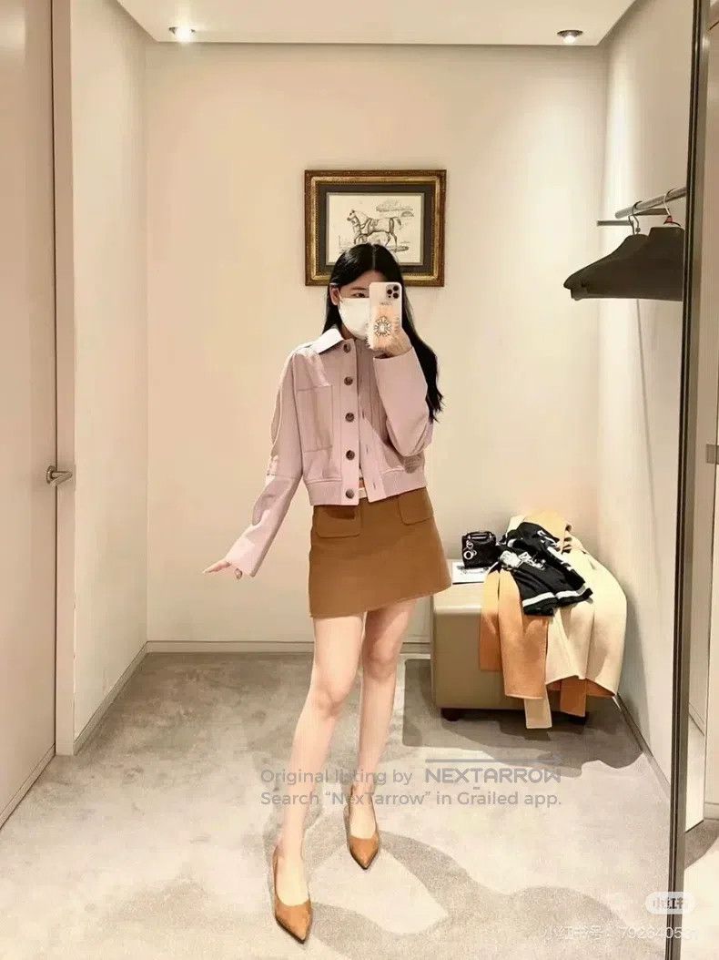Hermes Hermes Pink Purple Deerskin Jacket Size XXS / US 00 / IT 34 - 9 Thumbnail