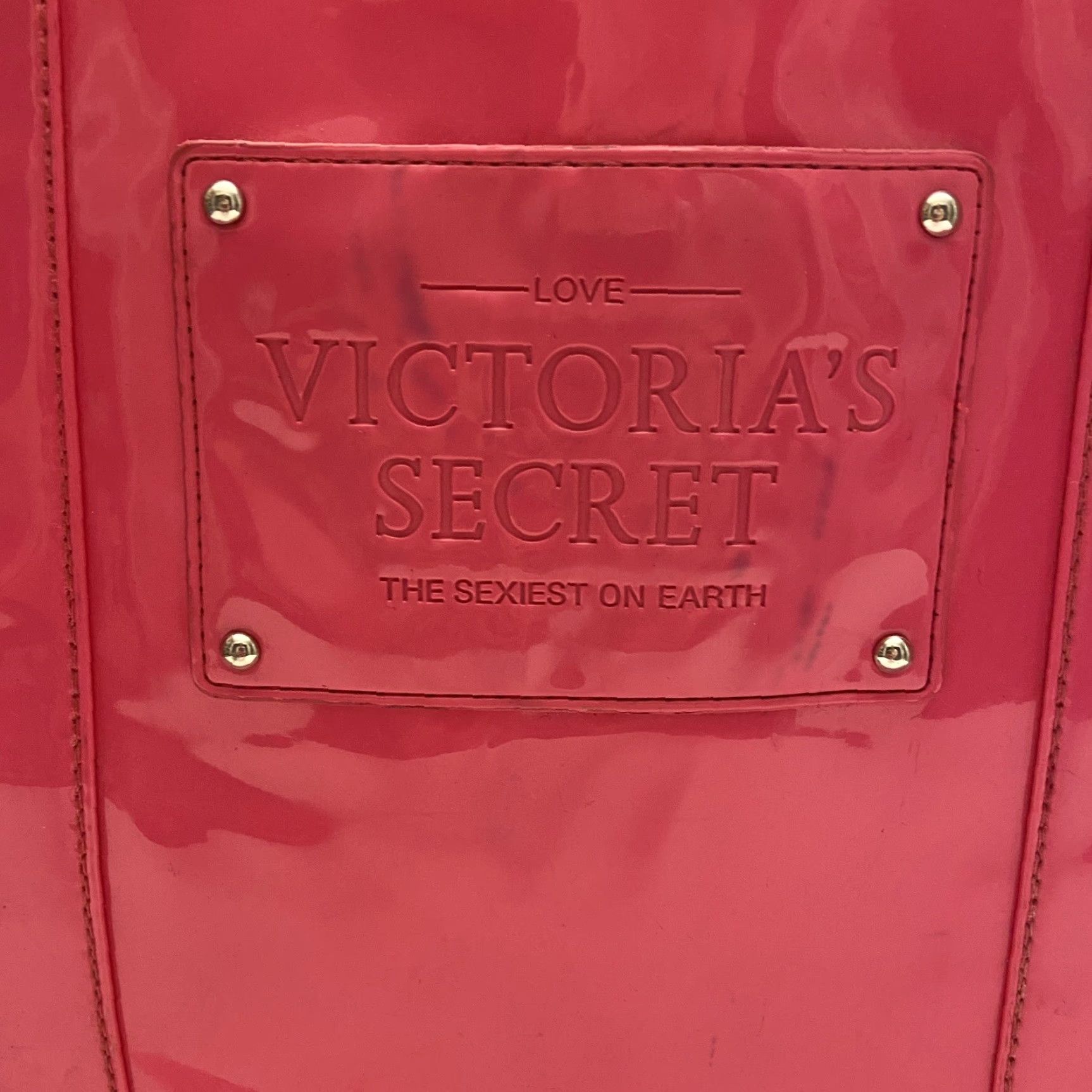 Victoria's Secret VINTAGE Victoria's Secret Pink Tote Bag Canvas Large Women Shoulder Strap Zip Closure Pink 90s/2000s? Size ONE SIZE - 2 Thumbnail