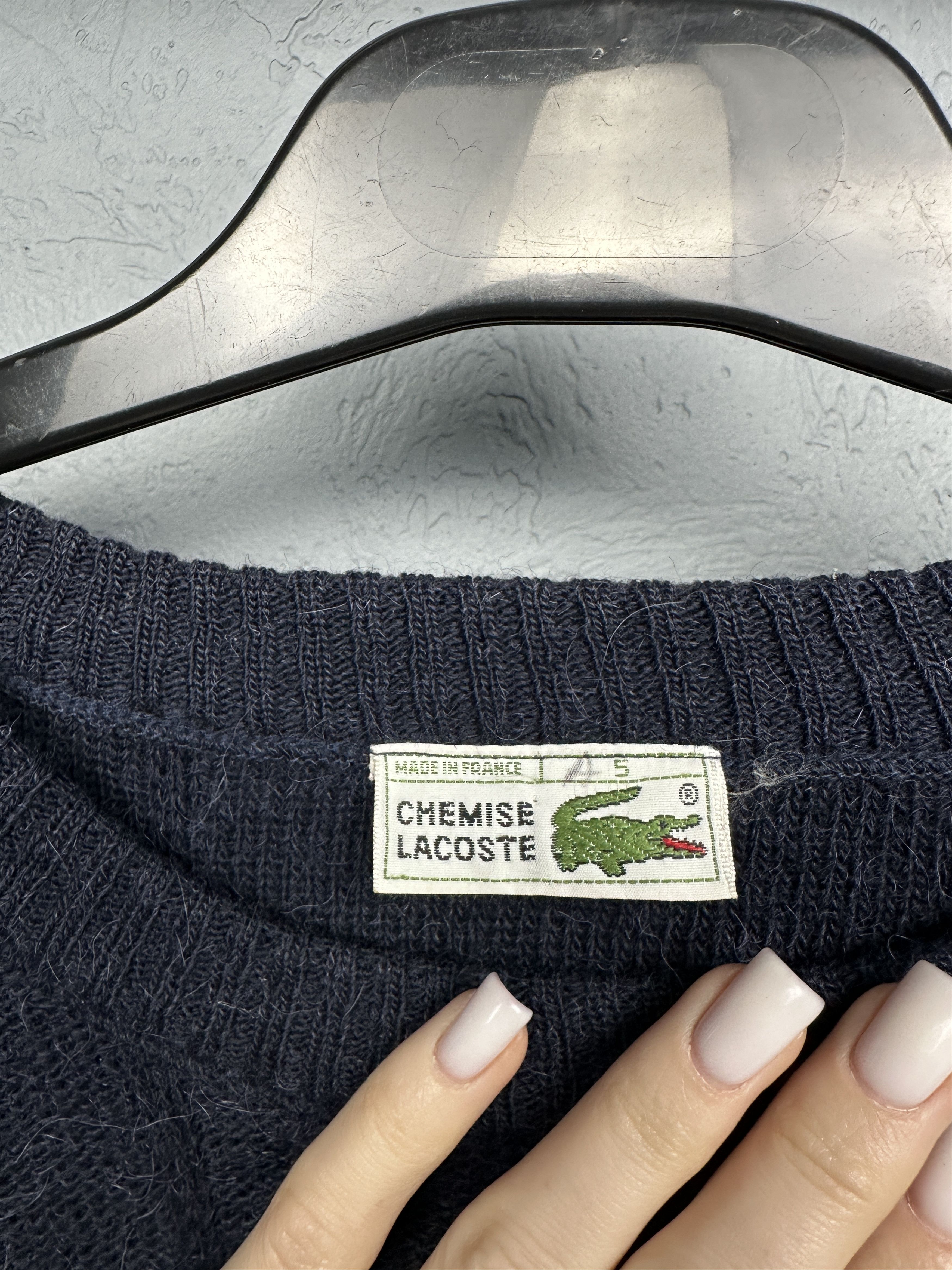 Lacoste Lacoste 90s Vintage Mens Wool Knit Crew Neck Sweater Size US L / EU 52-54 / 3 - 4 Thumbnail