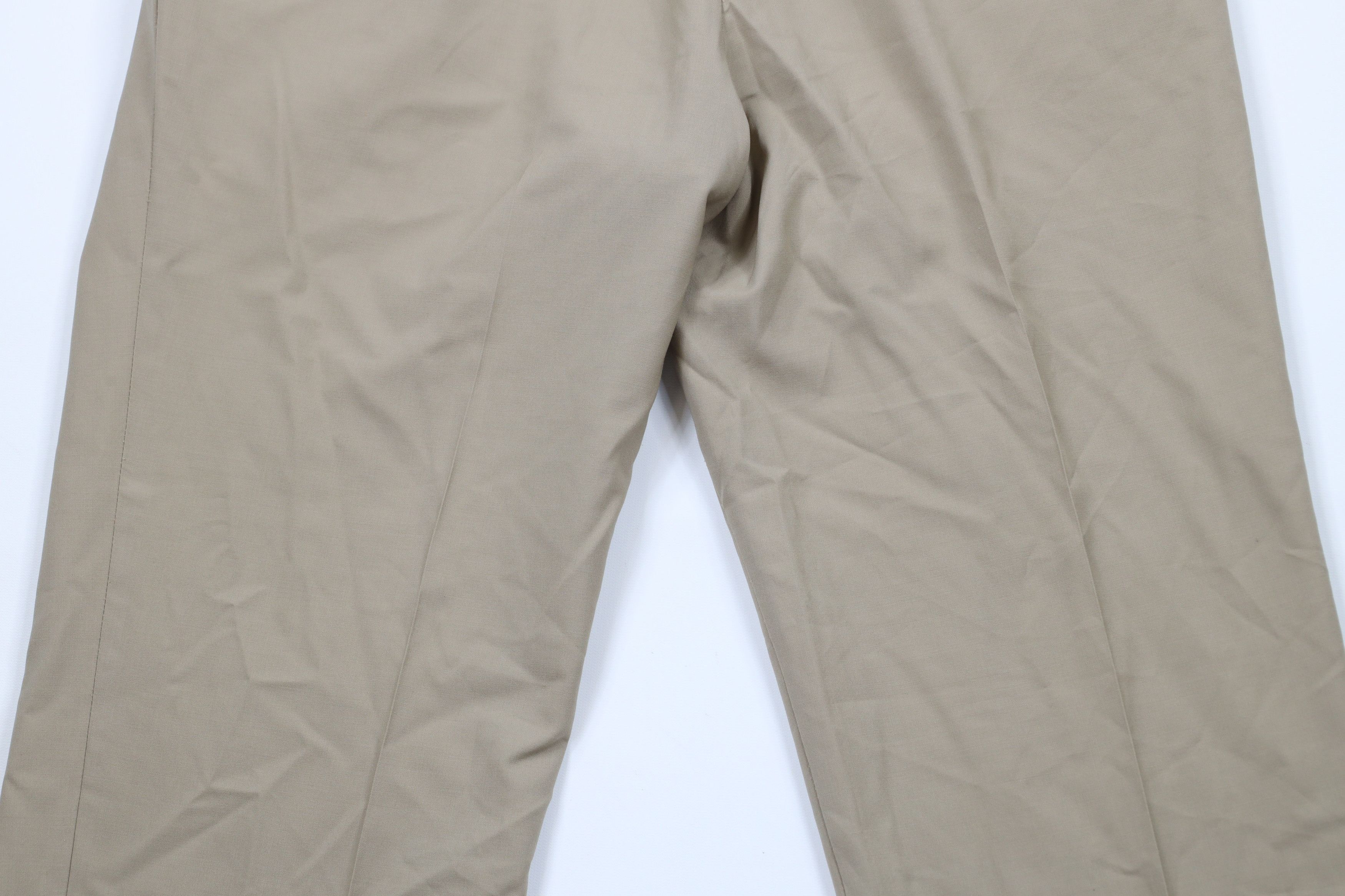Brooks Brothers × Vintage Vintage 90s Brooks Brothers Cuffed Wool Chino Pants Beige Size US 36 / EU 52 - 12 Thumbnail