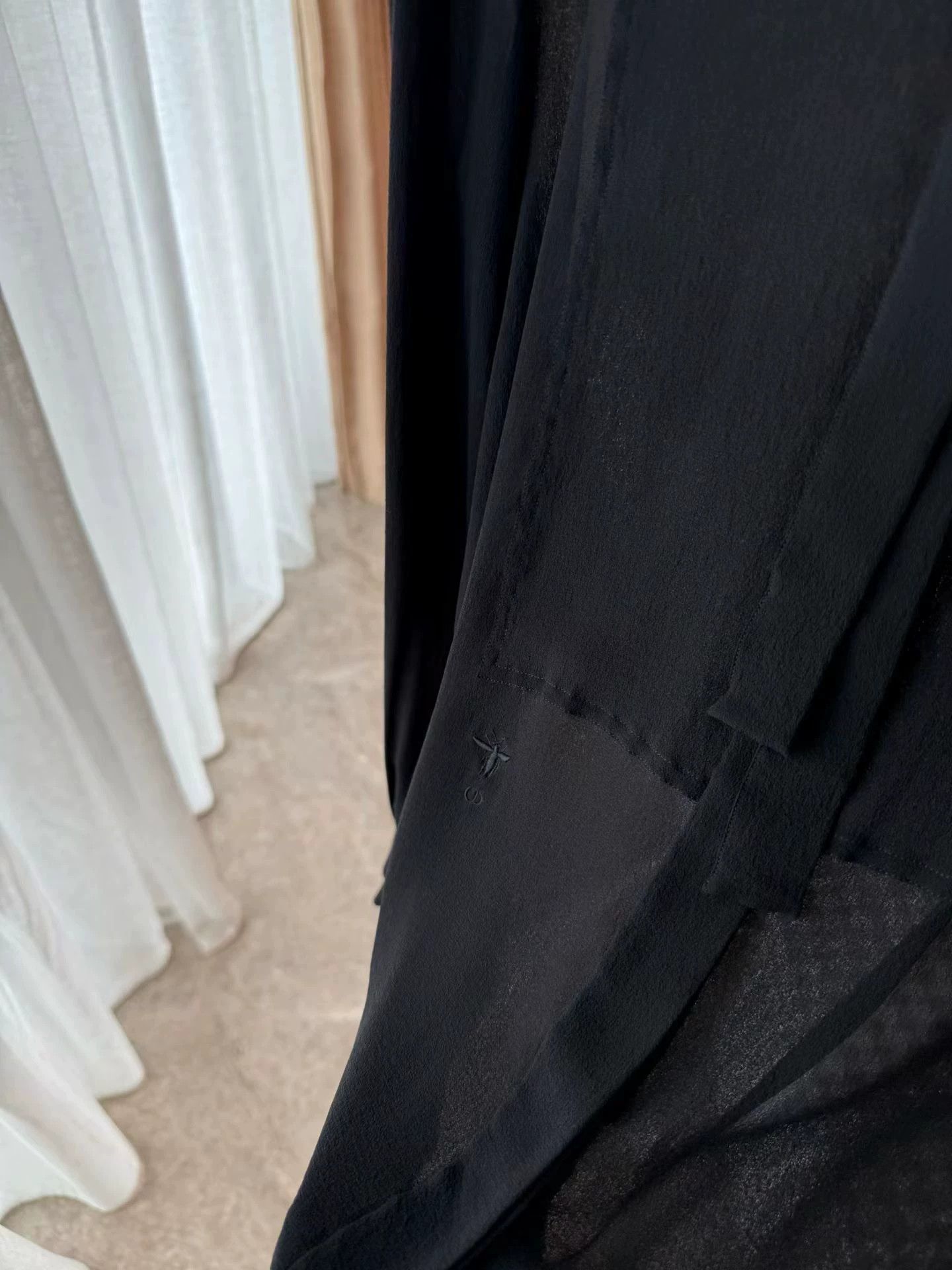 Dior Dior Black Silk Belted Classic Brand New Shirt 36 Size XS / US 0-2 / IT 36-38 - 3 Thumbnail