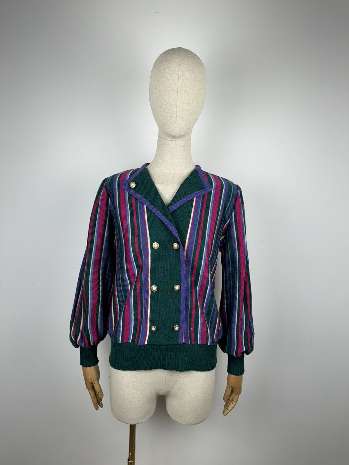 Vintage Vintage GRAZIA Double-Breasted Cardigan Sweater size 12 Size XL / US 12-14 / IT 48-50 - 1 Thumbnail