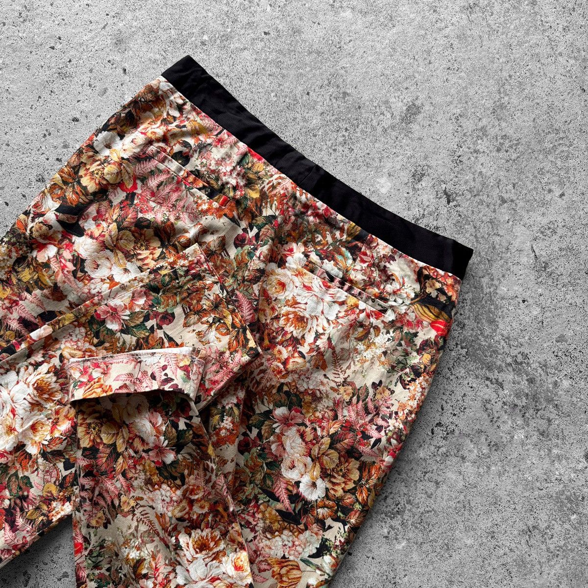 Designer × Zara Zara Womens Floral Trousers Pants Zipper Closure Pockets Size 30" / US 8 / IT 44 - 4 Thumbnail