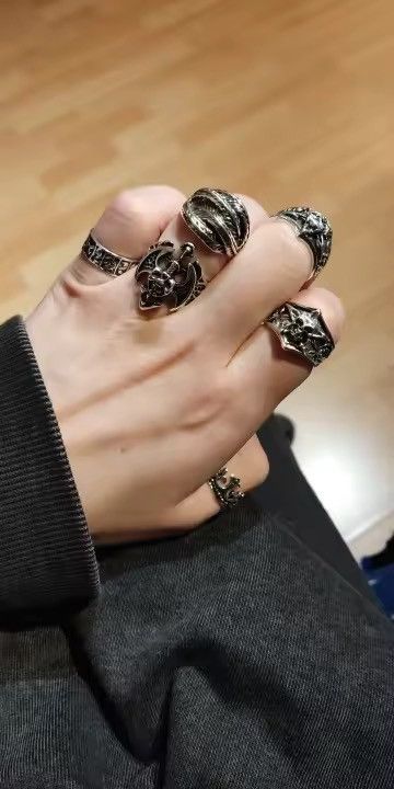 Jewelry Hirohata x Sana 6 pieces / set Gothic Ring🔥🔥🔥 Size ONE SIZE - 3 Thumbnail