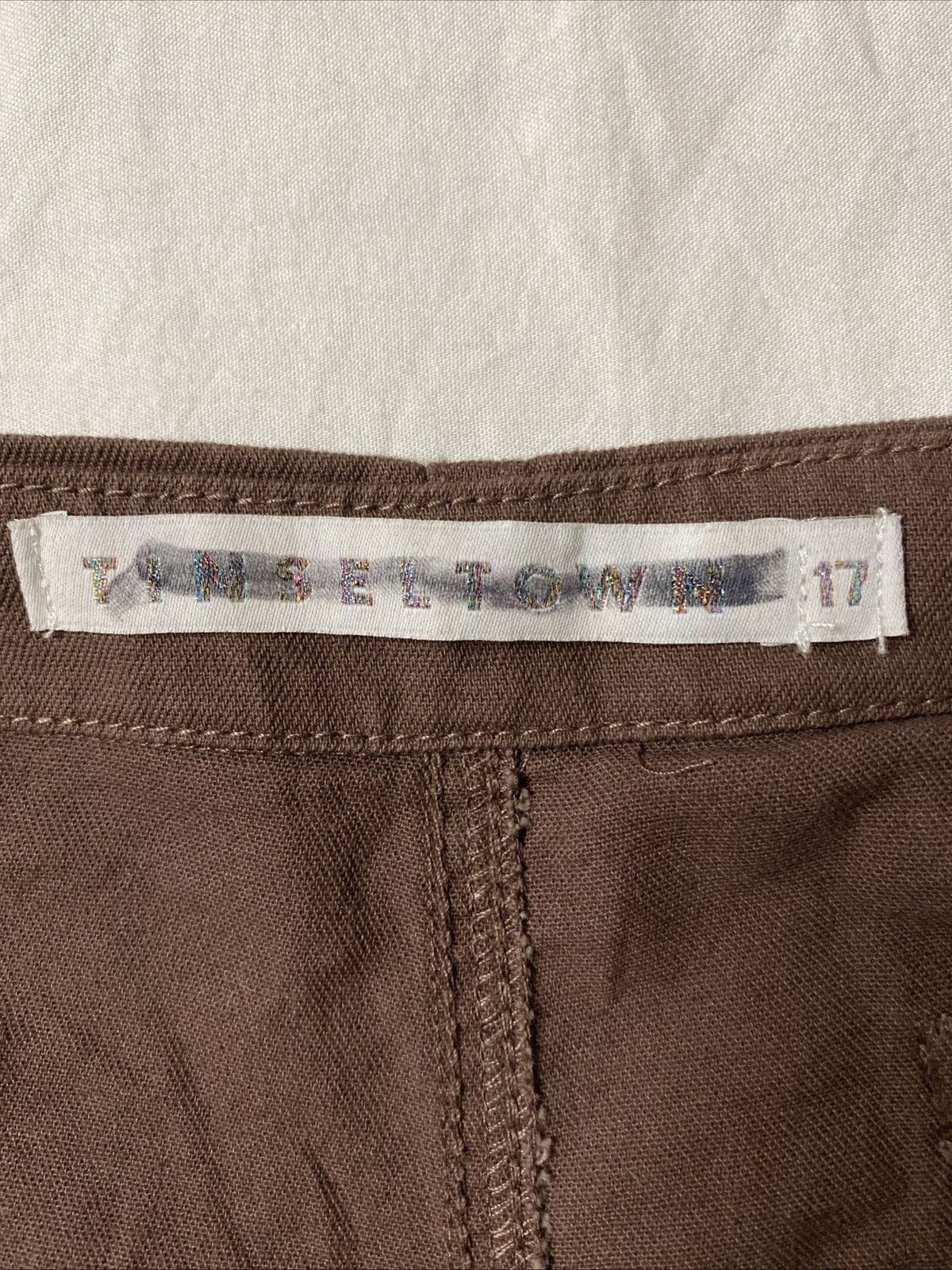 Other Tinseltown Cargo Pants Womens Baggy Brown Kohls Sz 17/33 NWT Size 33" - 7 Thumbnail