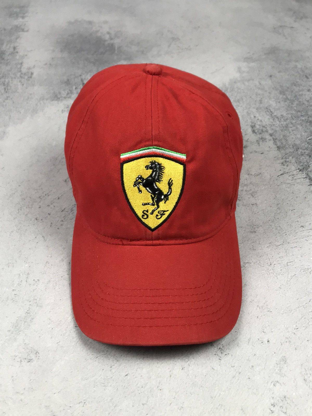 Ferrari × Vintage Vintage Ferrari Shell Helix Cap 90's Red Racing Cap Official Size ONE SIZE - 3 Thumbnail