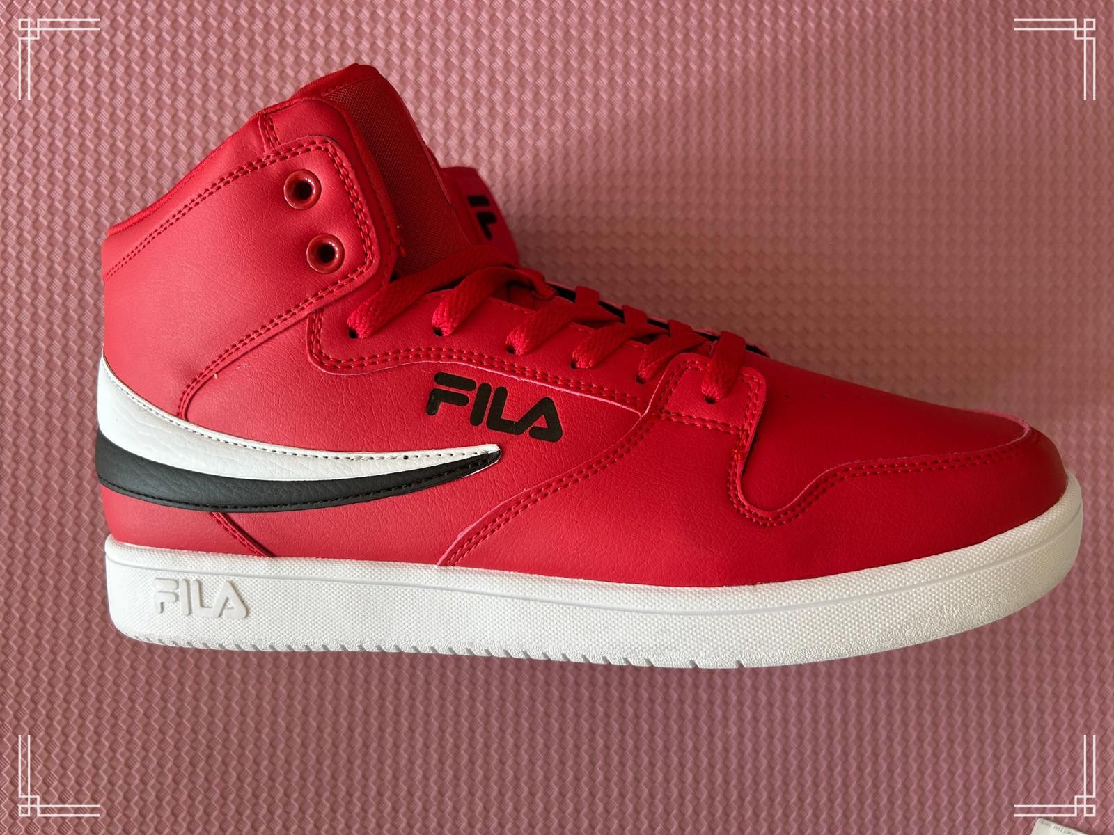 Fila Fila Men’s Red High-Top Sneakers – Bold Street Style Size US 8.5 / EU 41-42 - 5 Thumbnail