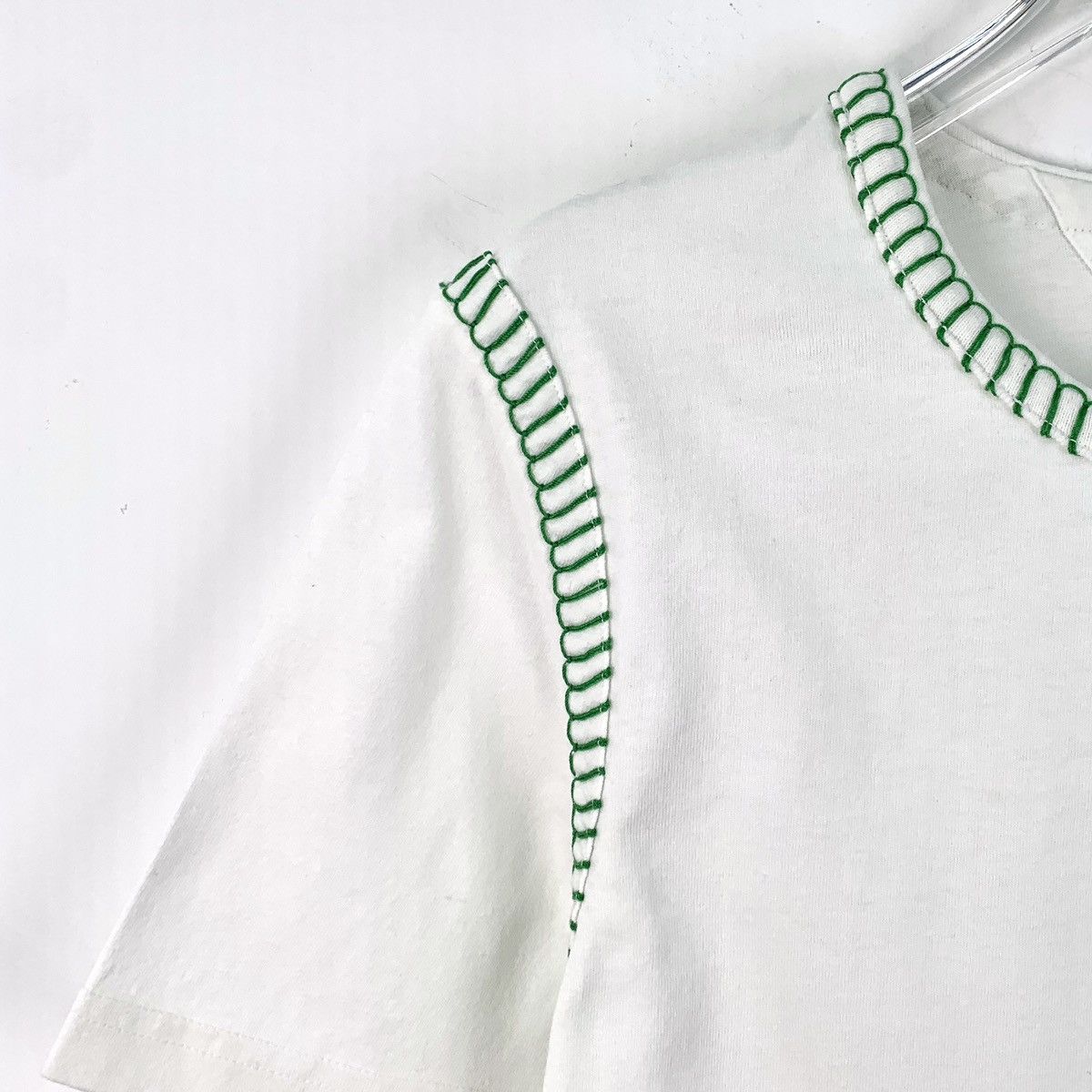 Bottega Veneta Bottega Veneta White Stitched Short Sleeve T-Shirt Size XS / US 0-2 / IT 36-38 - 3 Thumbnail