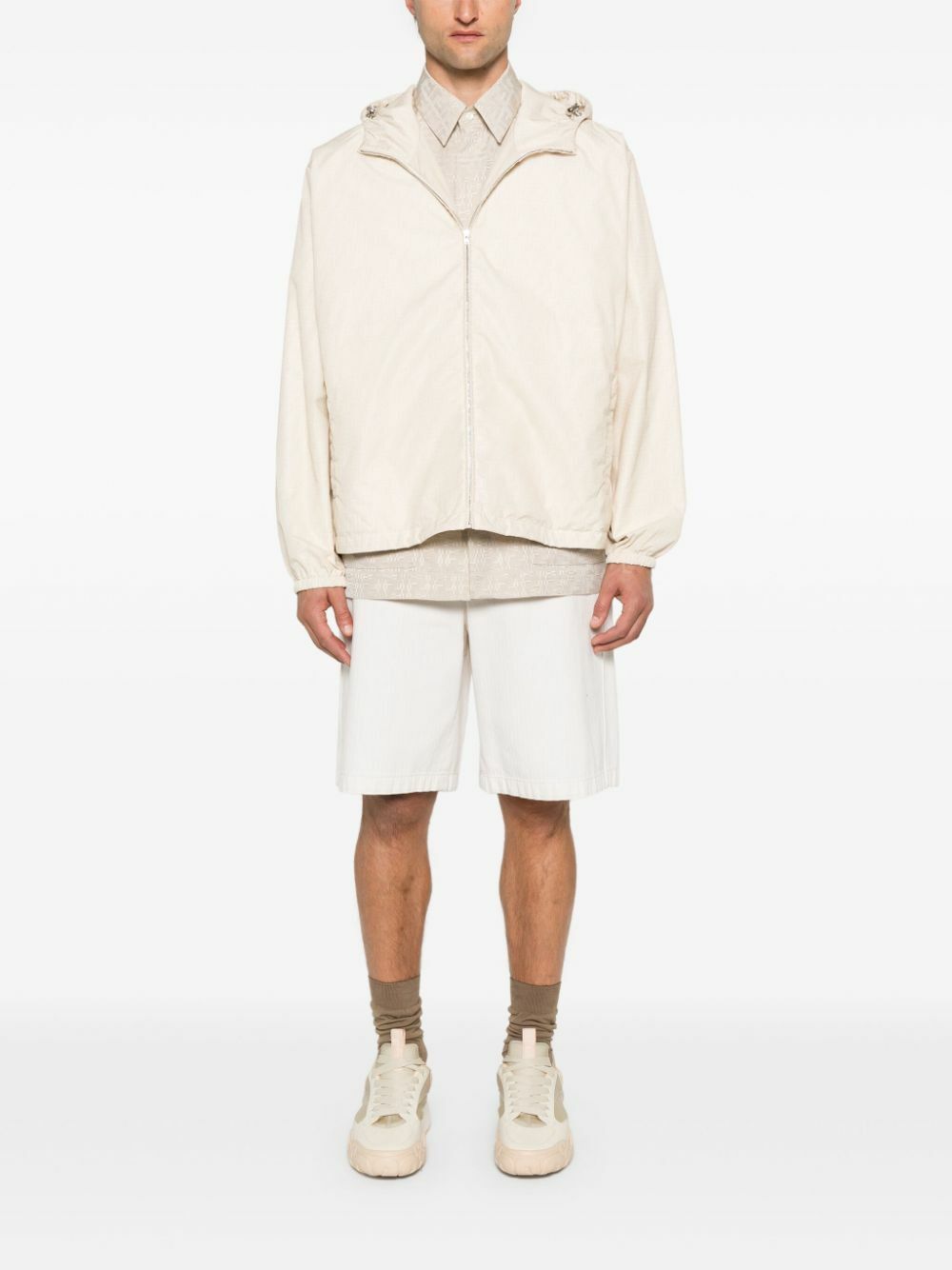 Fendi o1B3y1r0526 Hoodie in Light Beige Size US XL / EU 56 / 4 - 5 Thumbnail