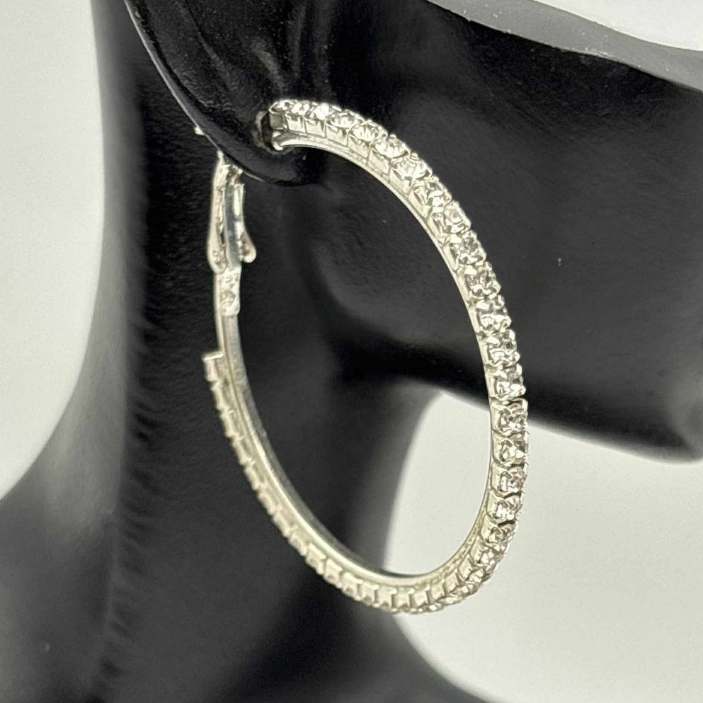 Other Silver Crystal Earrings Size ONE SIZE - 1 Thumbnail