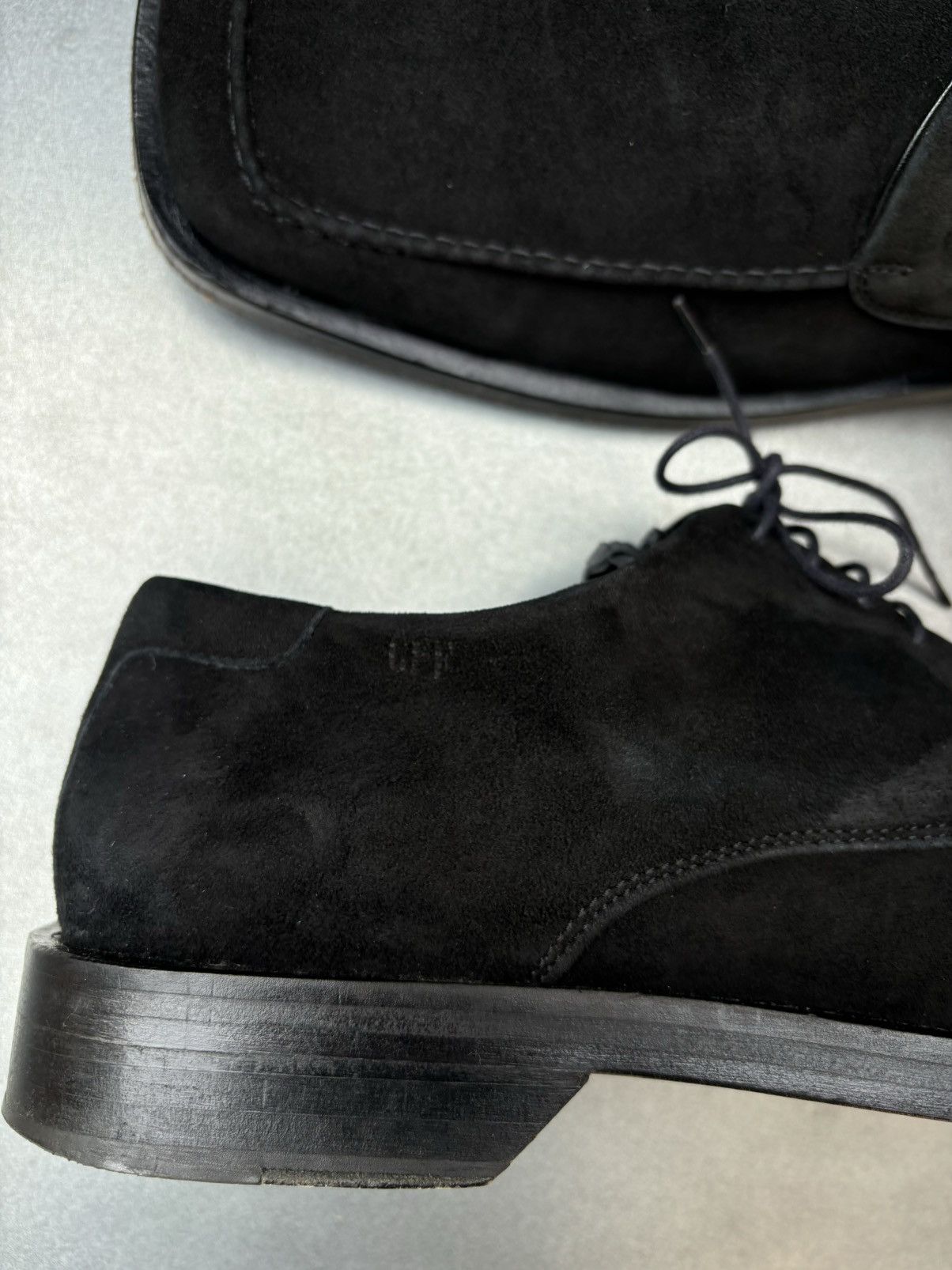 Gianfranco Ferre × Vintage Vintage Gianfranco Ferre Square Toe Suede Dress Shoes 80s 90 Size US 10.5 / EU 43-44 - 14 Thumbnail