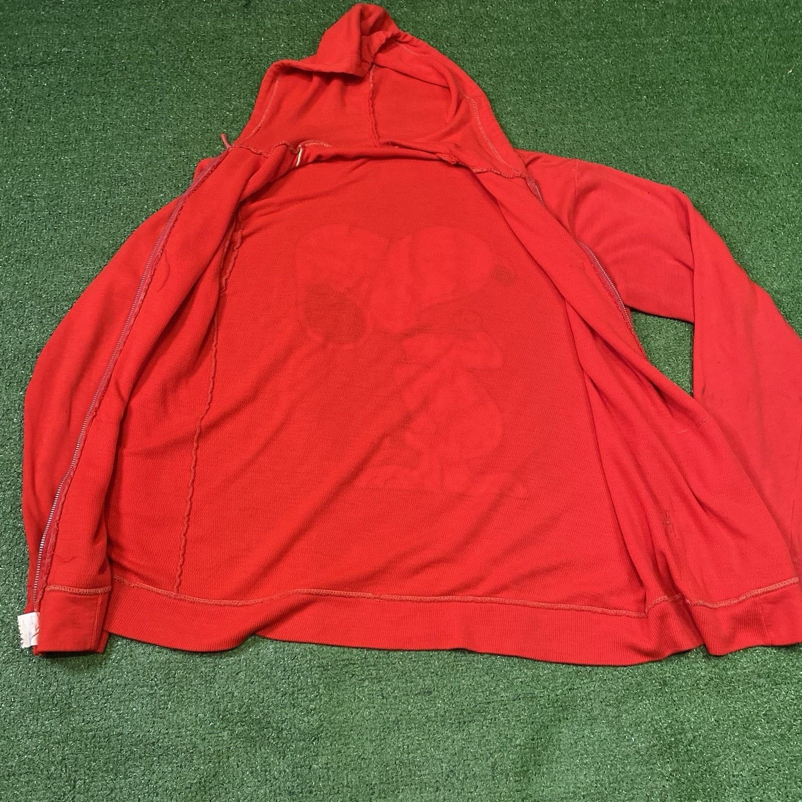 Other RARE Vintage 70s Custom Snoopy Flexing Red Repaired ZipUp Ho Size US L / EU 52-54 / 3 - 10 Thumbnail