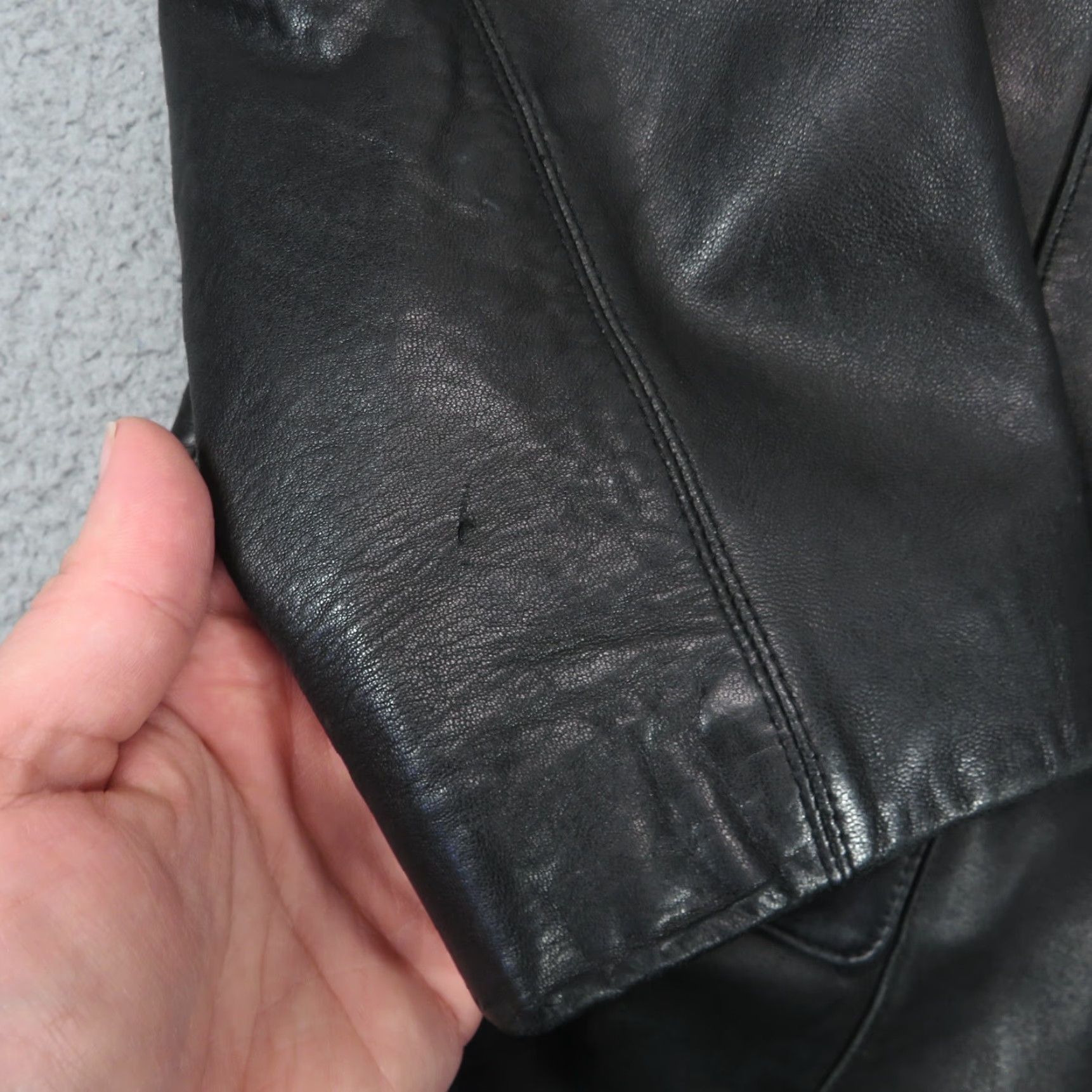 Vintage Jhane Barnes Leather Jacket Mens 42 Black Lambskin Overcoat 4 Button Lined Lamb Coat - Vintage? No Size US XS / EU 42 / 0 - 3 Thumbnail