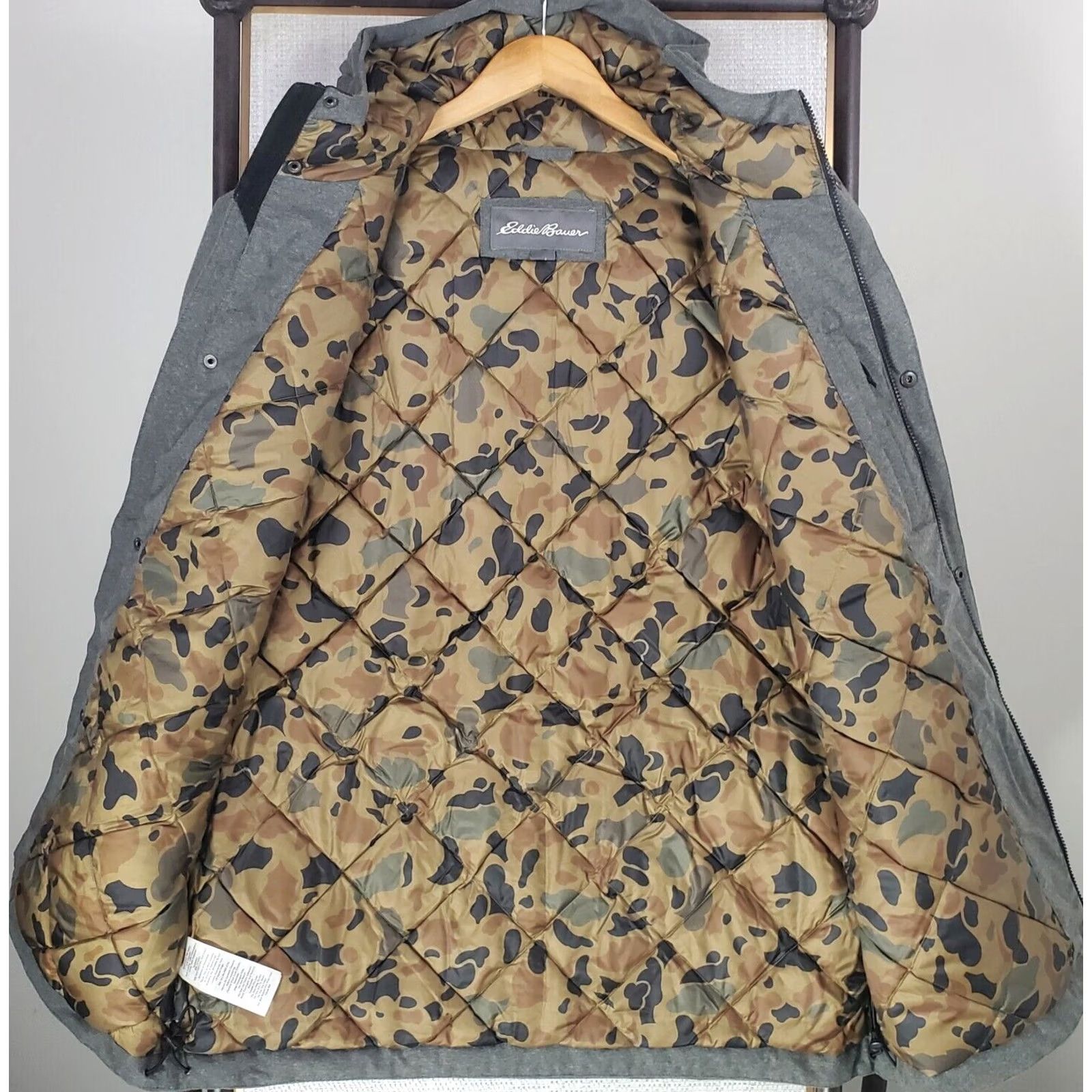 Eddie Bauer Eddie Bauer Jacket Main Selling Point Camo 650 Down Hooded Windproof Waterproof Weather Edge XL Green Mens Jacket Size US XL / EU 56 / 4 - 5 Thumbnail