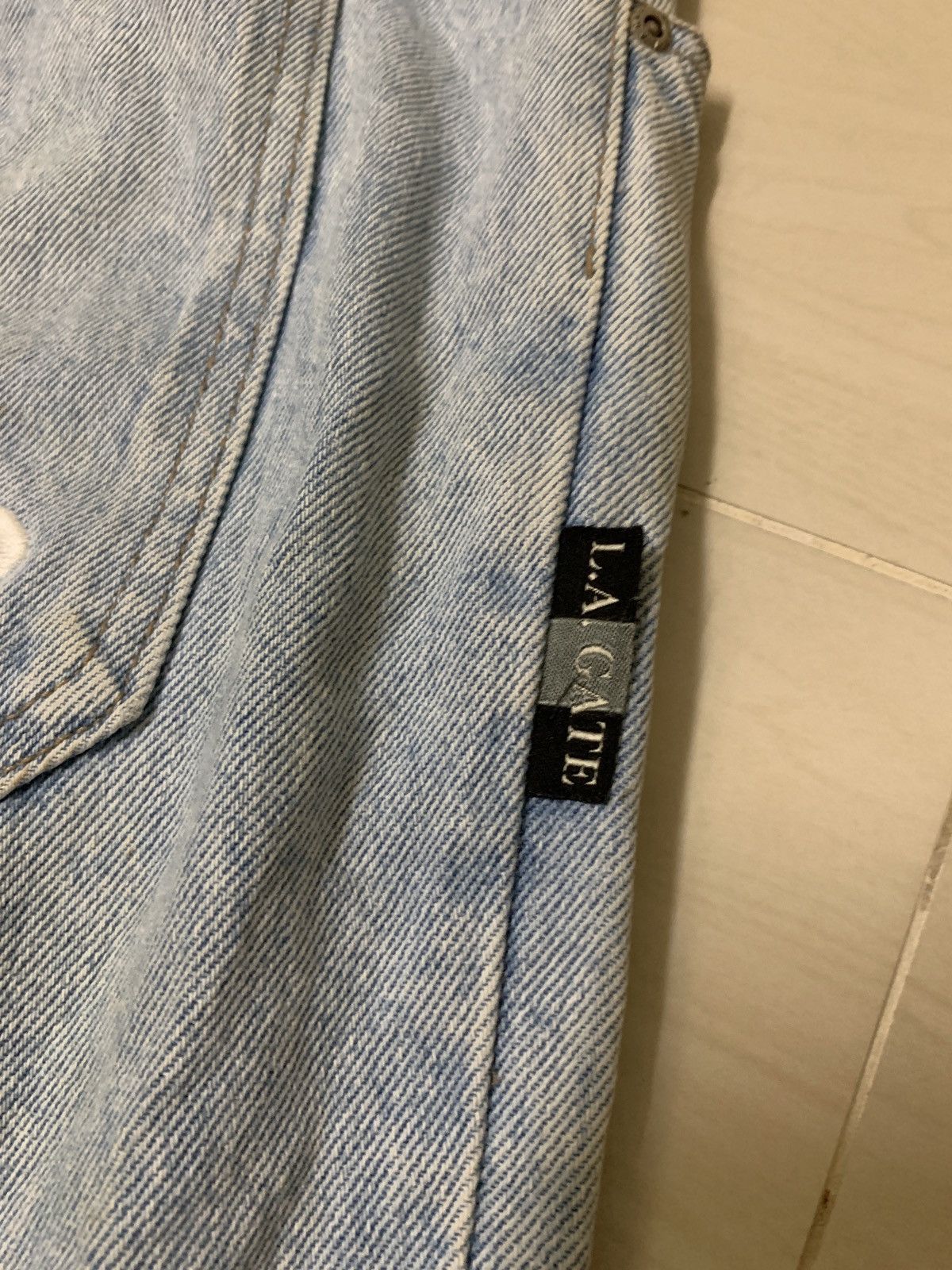 Vintage VINTAGE 90s L.A GATE BAGGY DENIM PANTS Size US 42 / EU 58 - 7 Thumbnail