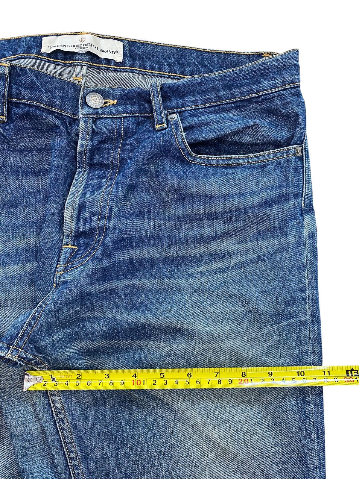 Golden Goose Golden Goose Faded Blue Wash Whiskered Straight Leg Jeans Size US 32 / EU 48 - 7 Thumbnail