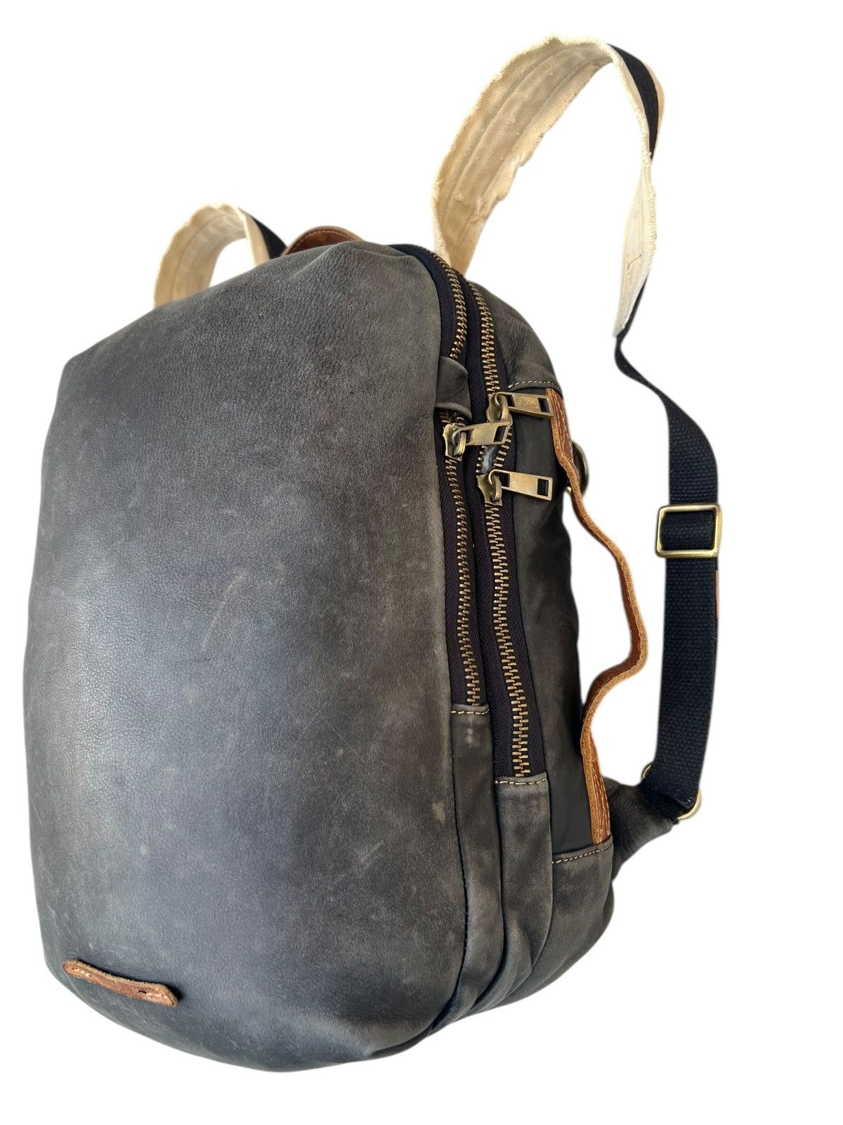 Leather Zeldner Japan Distressed Patina Leather Backpack Bag Size ONE SIZE - 6 Thumbnail