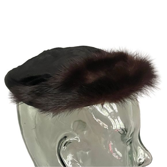 Vintage Vintage Velvet Burlesque Cocktail Sculpted Headband Half Hat Size ONE SIZE - 4 Thumbnail