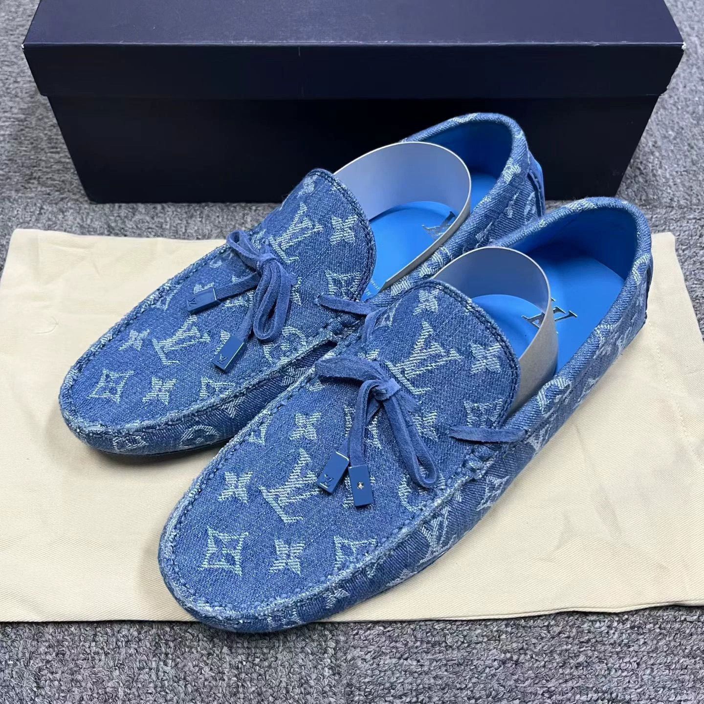 Louis Vuitton louis vuitton blue denim moccasin shoes Size US 6.5 / EU 39-40 - 2 Thumbnail