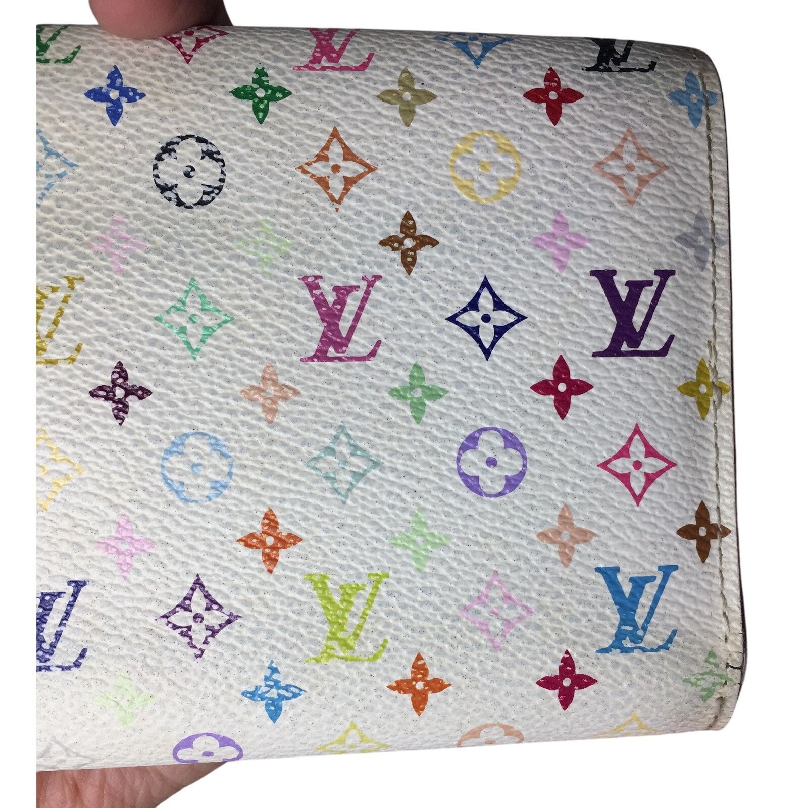 Louis Vuitton Louis Vuitton White Multicolor Takashi Murakami Long Wallet Size ONE SIZE - 12 Thumbnail