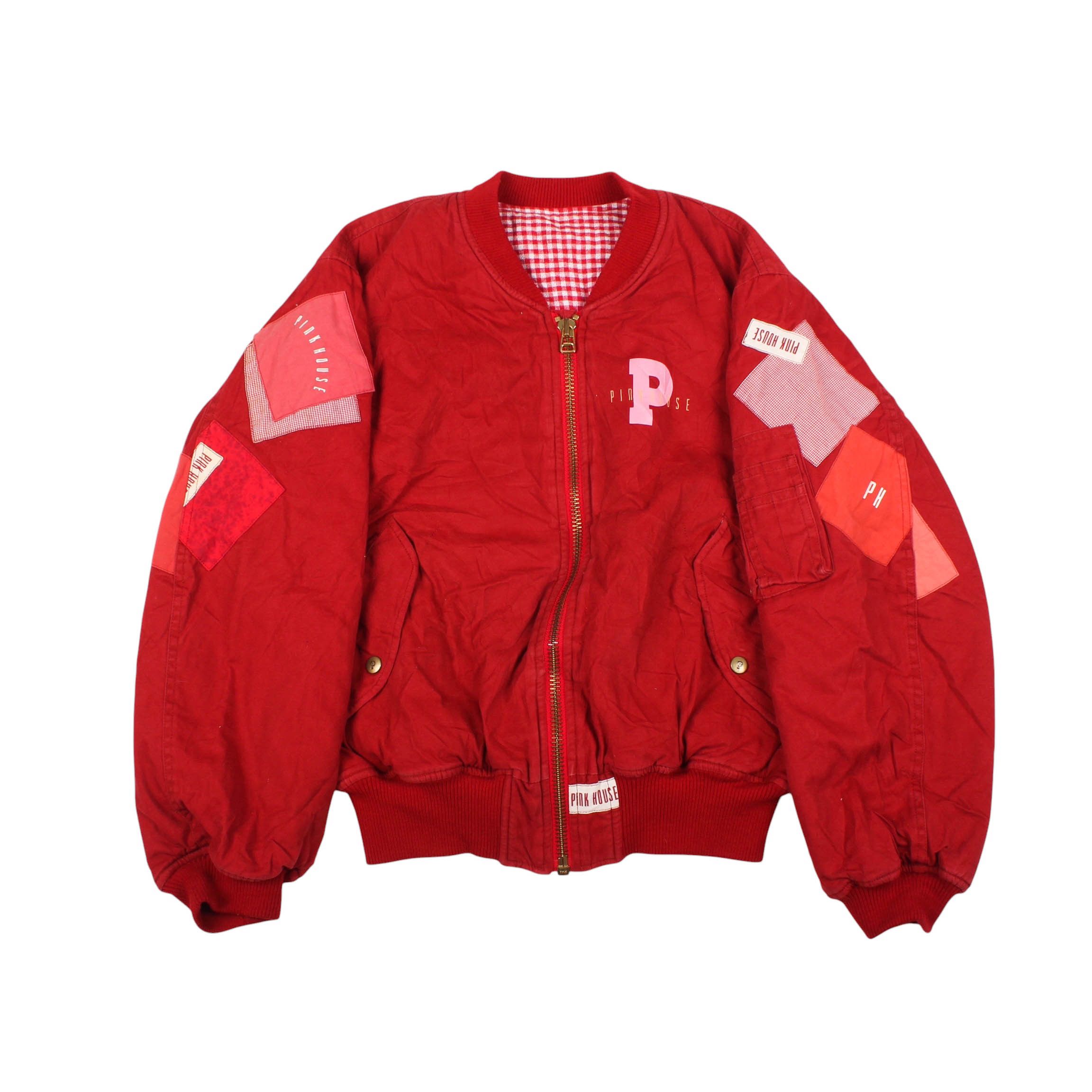 Pink House Pink House Bomber Jacket Red Japanese Designer Size M / US 6-8 / IT 42-44 - 2 Thumbnail