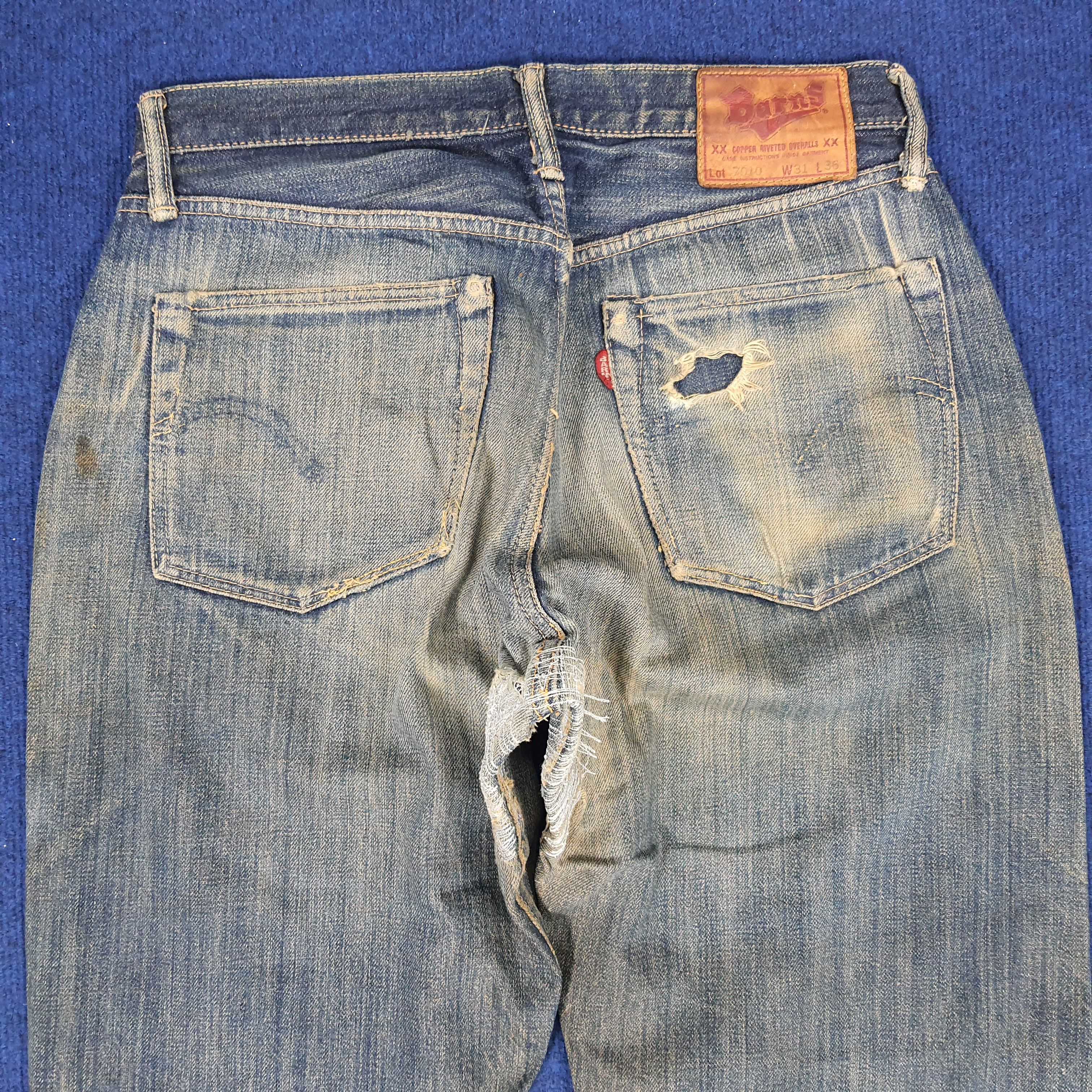 BARNS OUTFITTERS × Japanese Brand × Vintage Vintage Barns Selvedge Japanese Brand Repaired Jeans Size US 28 / EU 44 - 4 Thumbnail