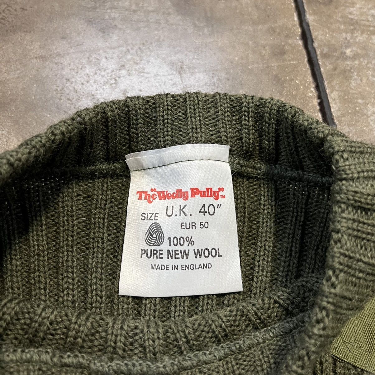Vintage Vintage Woolly Pully Wool Military Sweater Olive Green Size US M / EU 48-50 / 2 - 6 Thumbnail