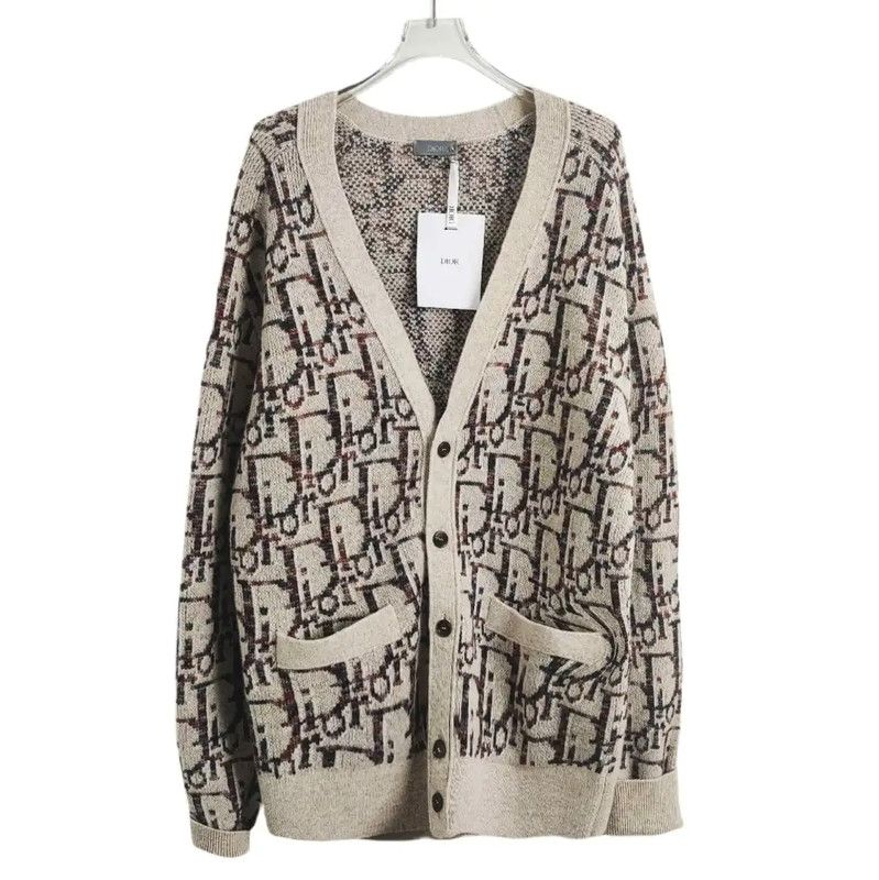 Dior Dior Colorblock Wool Cardigan for Women 0089 Size M / US 6-8 / IT 42-44 - 1 Thumbnail