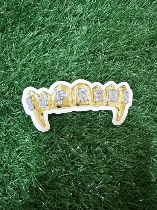 Supreme Supreme Grill Gold Fronts Sticker Grailed