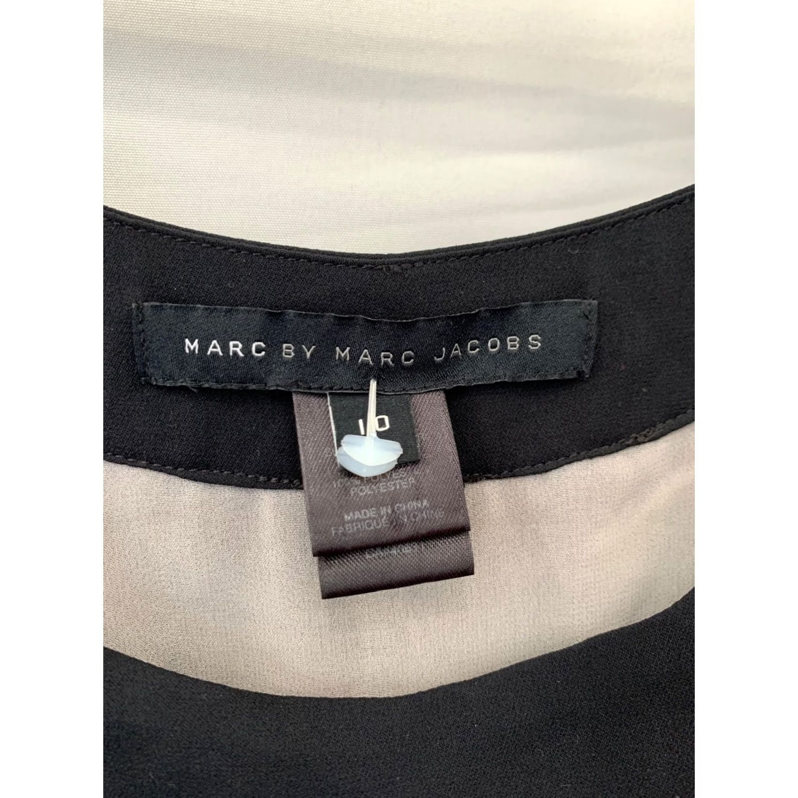 Marc by Marc Jacobs Marc by Marc Jacobs Black Silk Pleated Drop Waist Mini Dress L Adult Size L / US 10 / IT 46 - 3 Thumbnail