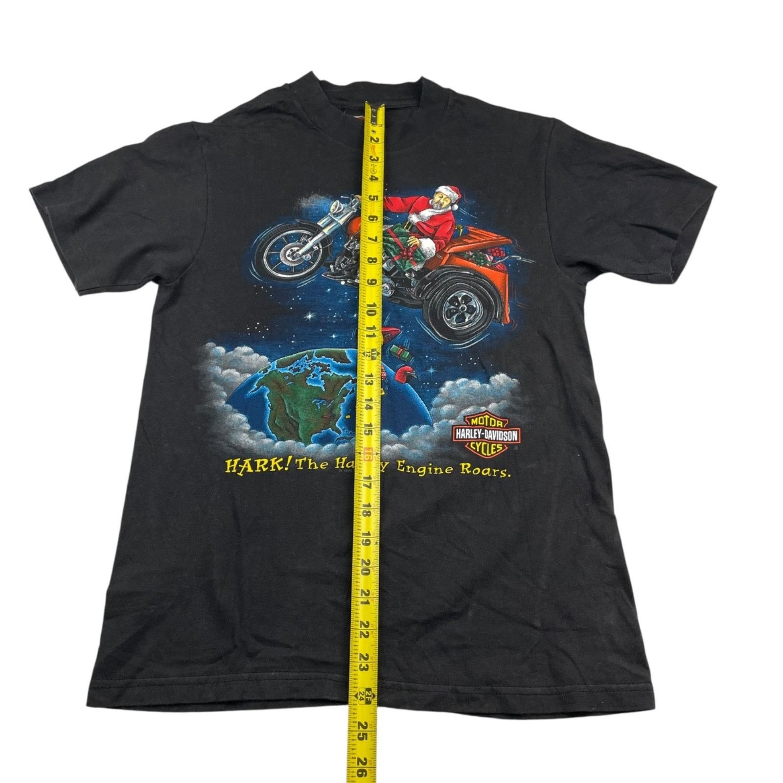 Harley Davidson VTG 1996 Harley Davidson Hark! Engine Roars Single Stitch T- Size US S / EU 44-46 / 1 - 11 Thumbnail