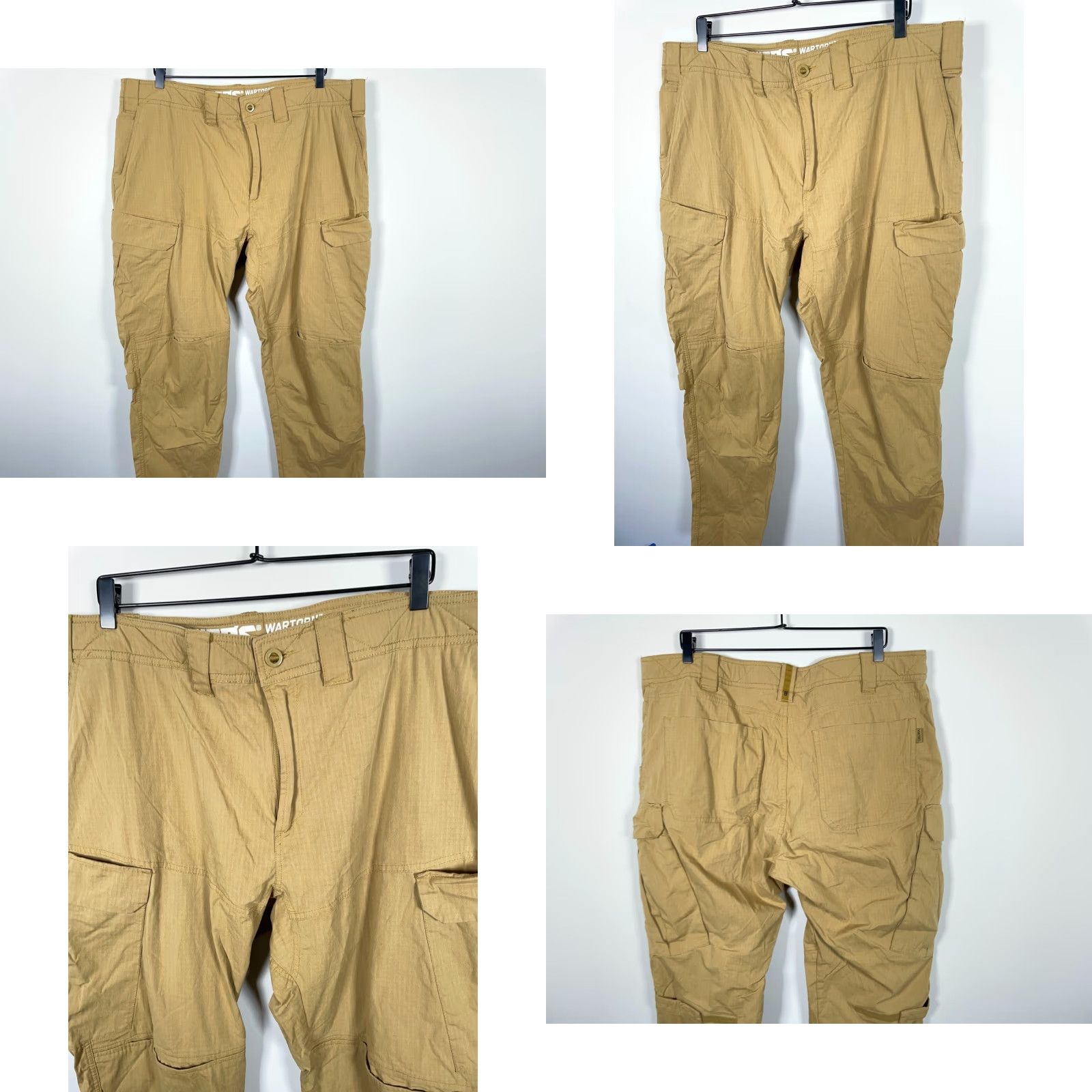 Vintage Viktos Wartorn Pants Mens 40 x 31 Chino Cotton Blend Light Brown Tactical Utility Pocketed Flat Front Regular Rise Mid Vintage No Size US 40 / EU 56 - 9 Thumbnail