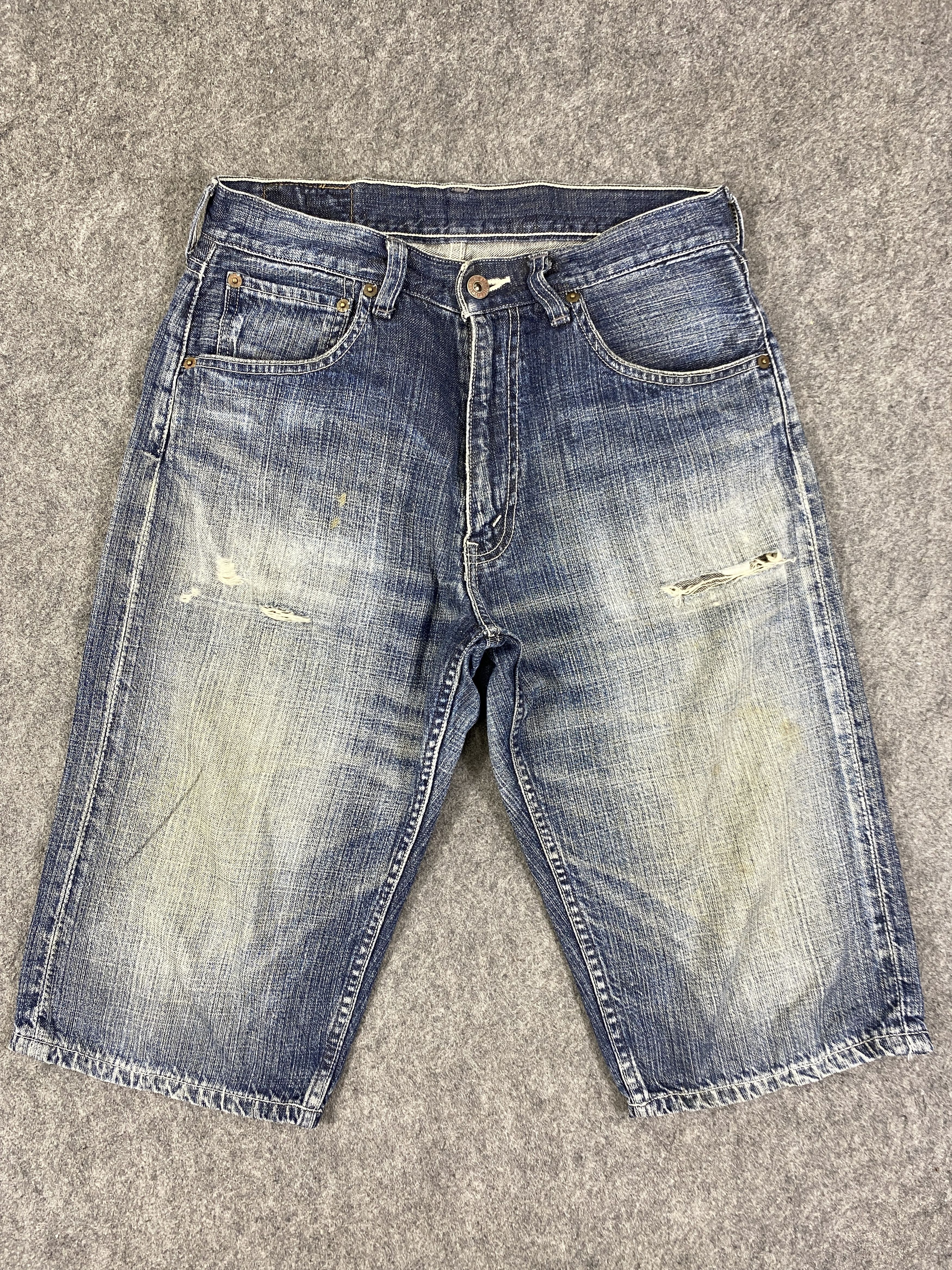 image of Distressed Denim x Levis Faded Blue Vintage Levi's 503 Short Jeans 30X14.5 - Jn3354, Men's