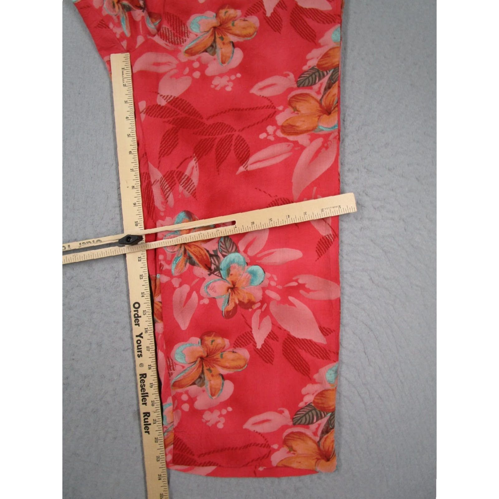 Jams World Jams World Pants Women Large Red Francesca Floral W727-Fran Made in USA 38x23 Size 36" / US 14 / IT 50 - 7 Thumbnail