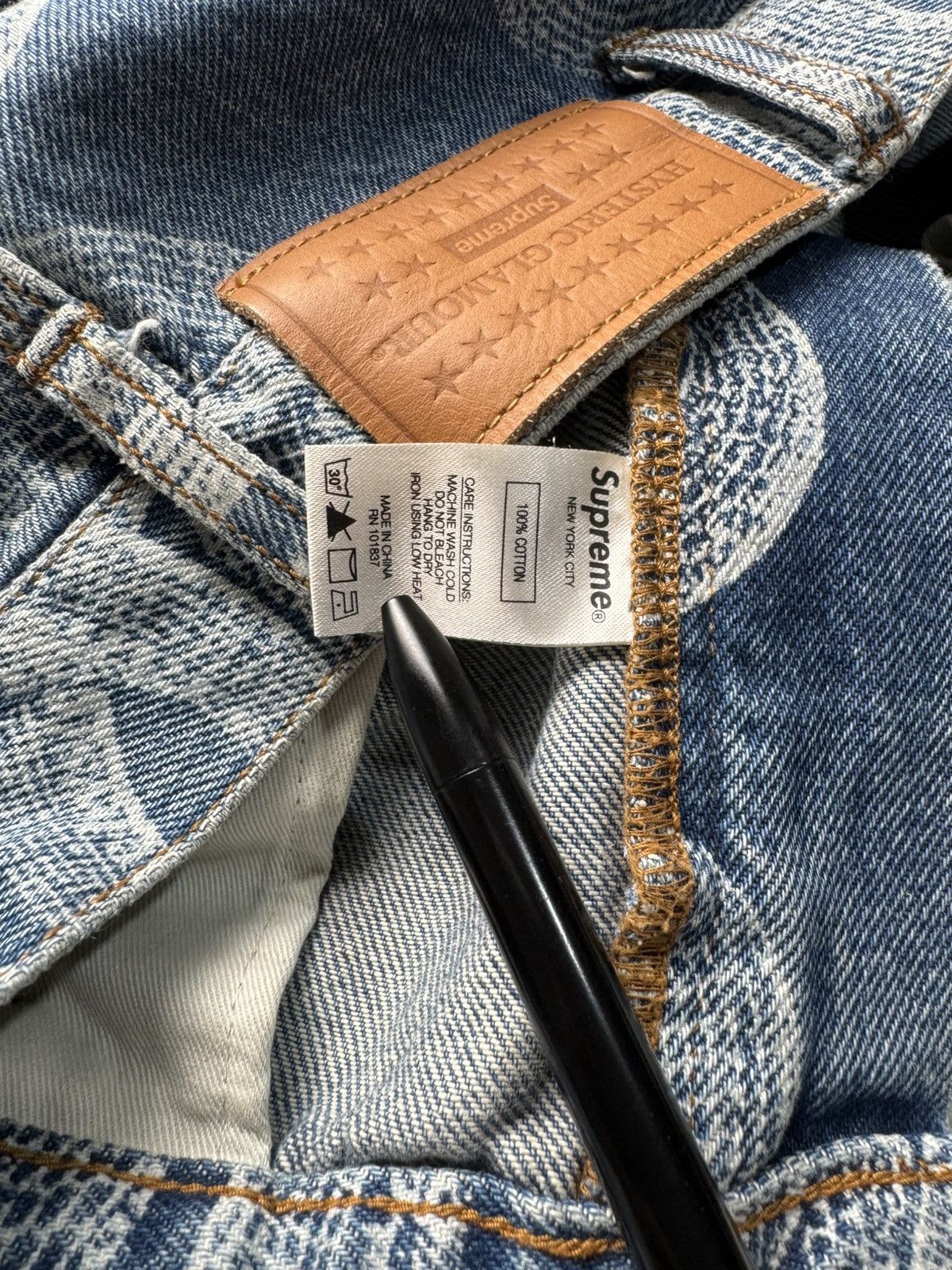 Hysteric Glamour × Supreme Snake double knee denim 32 Size US 32 / EU 48 - 8 Thumbnail